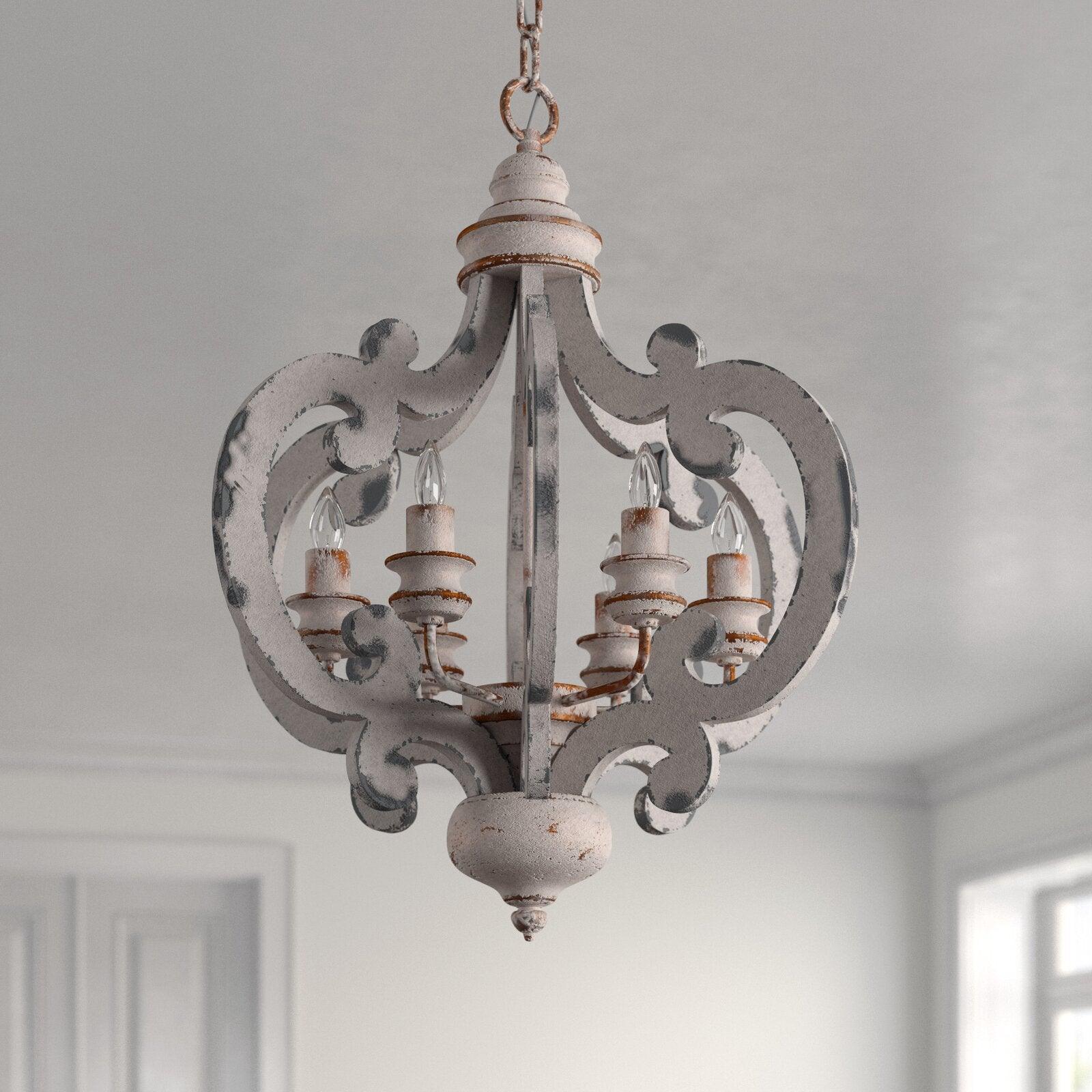 Antique White Style Chandelier - Blowlighting