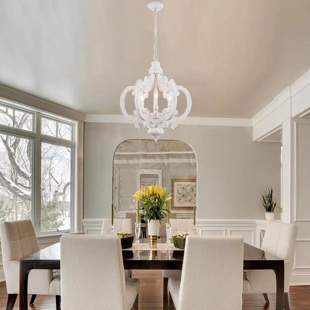 Antique White Style Chandelier - Blowlighting