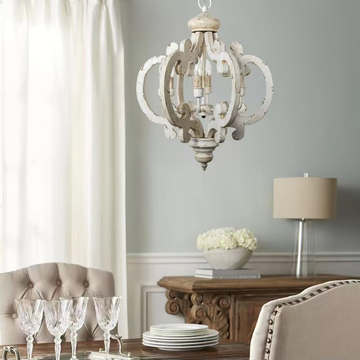 Antique White Style Chandelier - Blowlighting