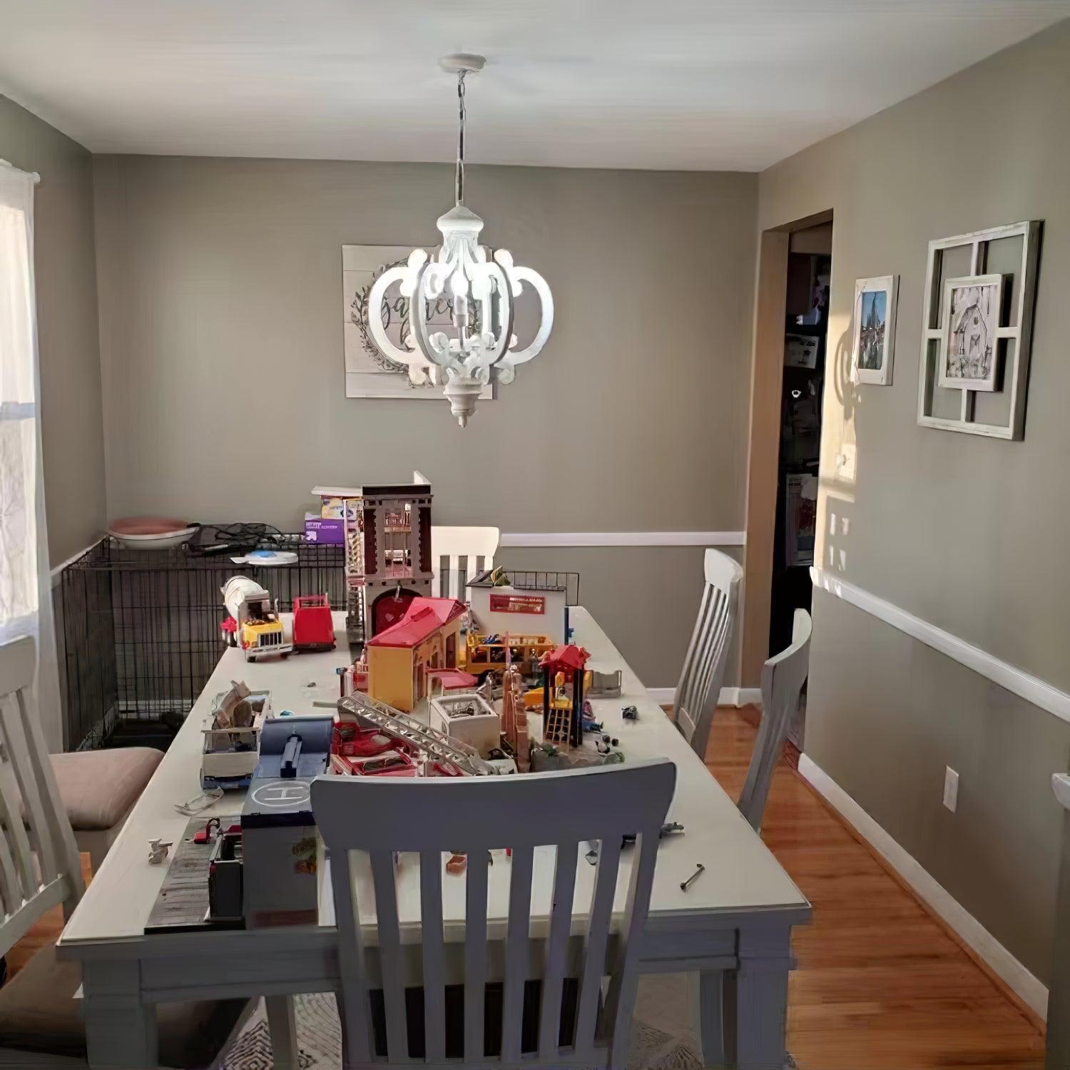 Antique White Style Chandelier - Blowlighting