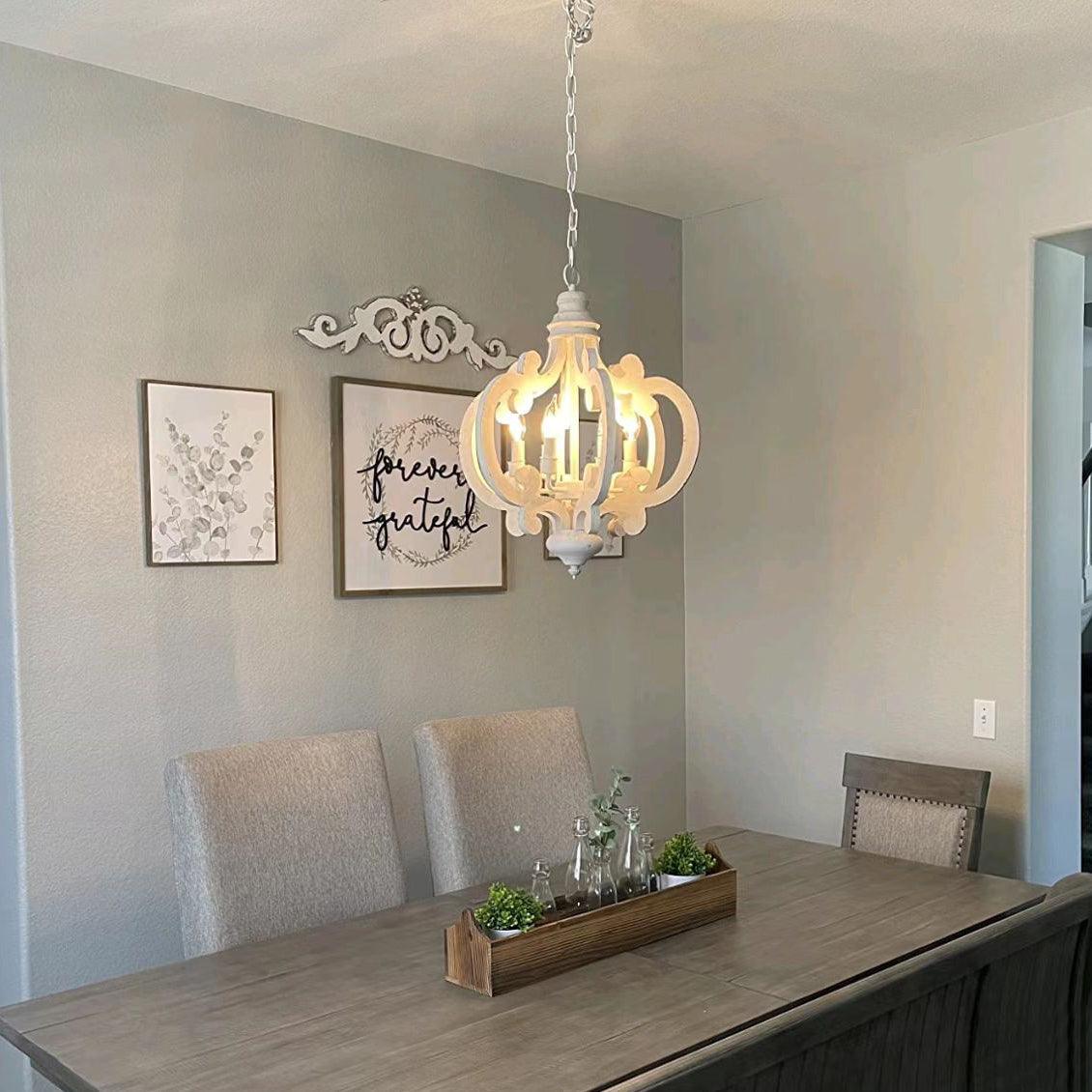 Antique White Style Chandelier - Blowlighting