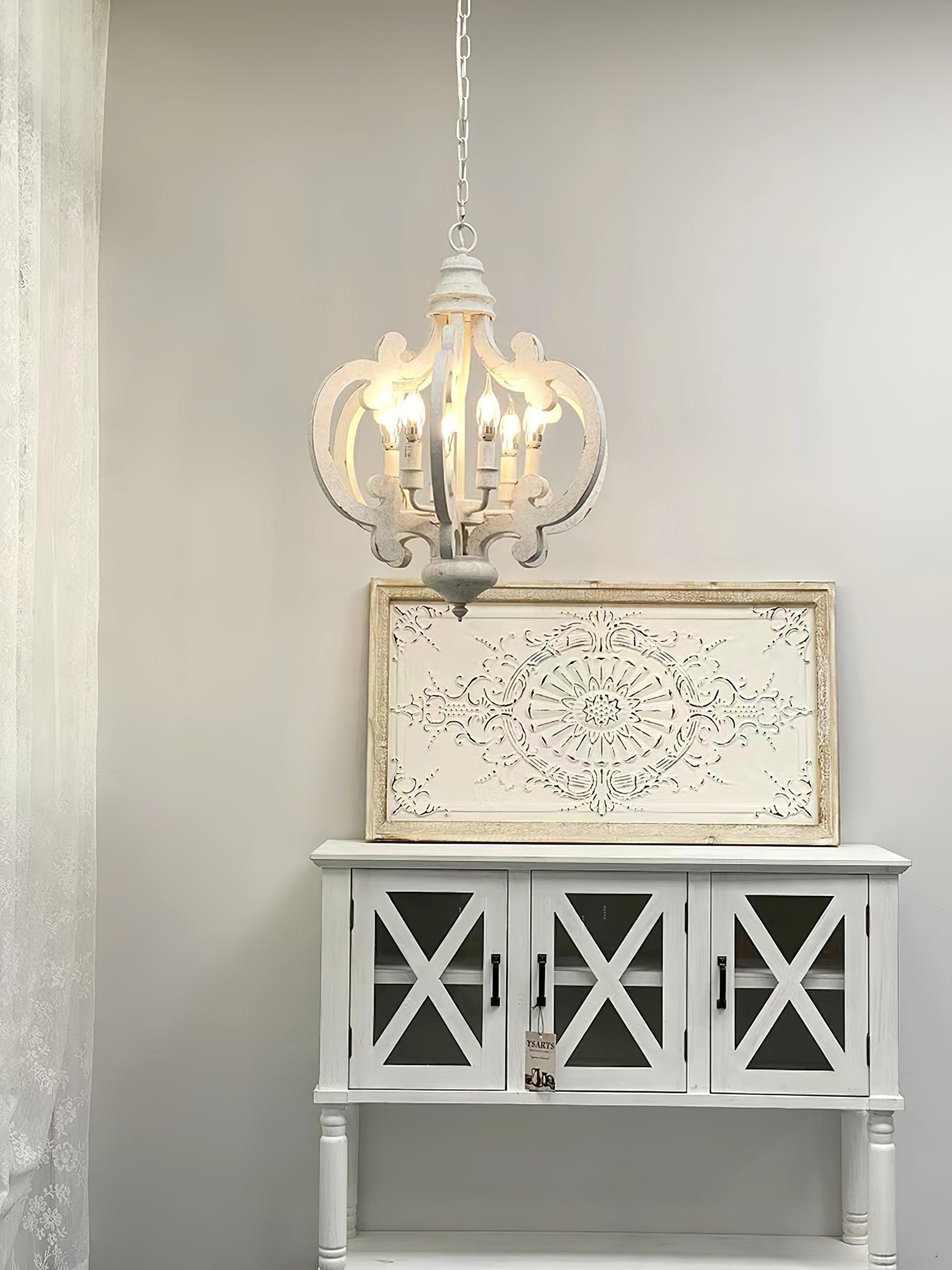 Antique White Style Chandelier - Blowlighting