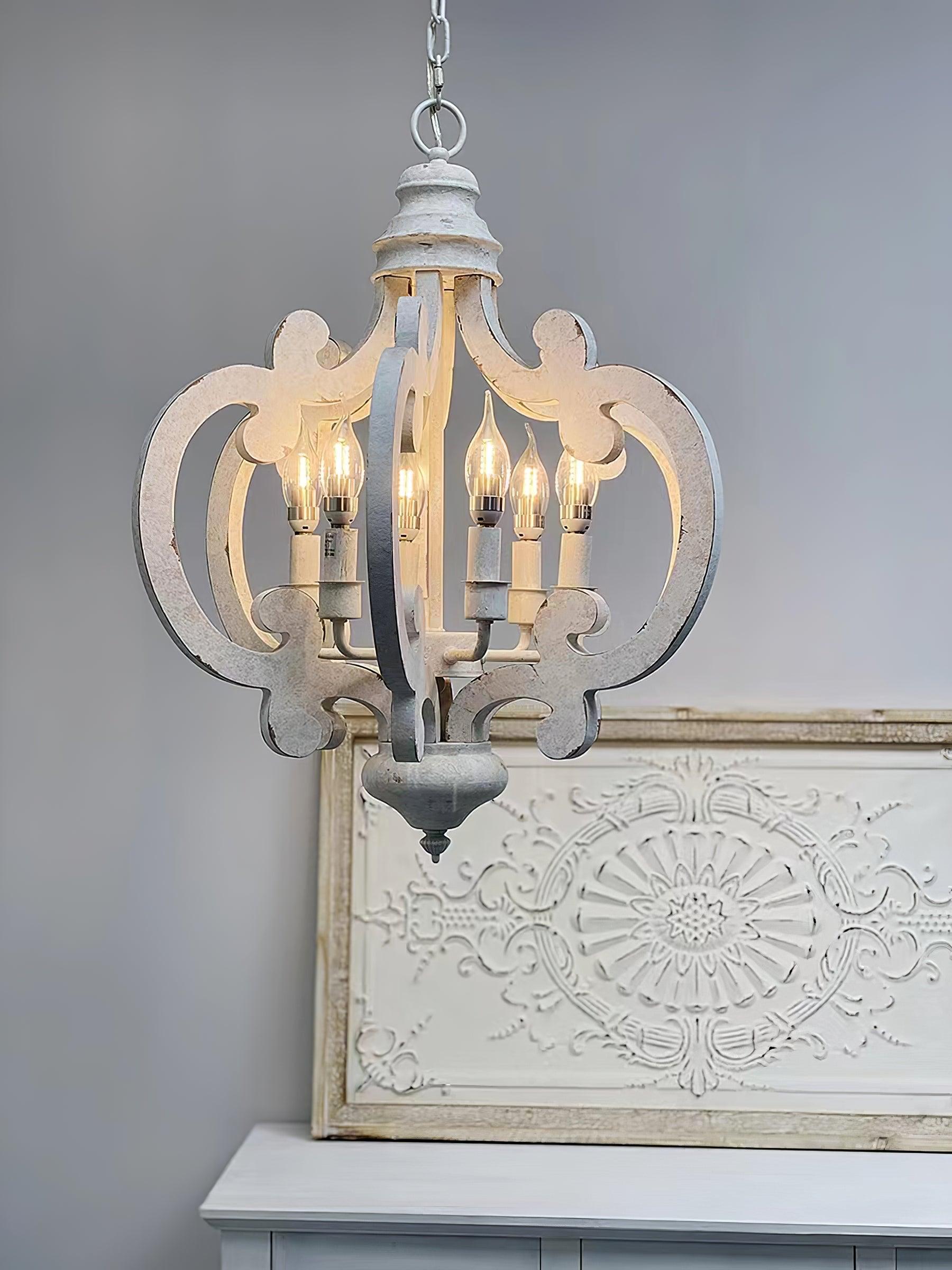Antique White Style Chandelier - Blowlighting