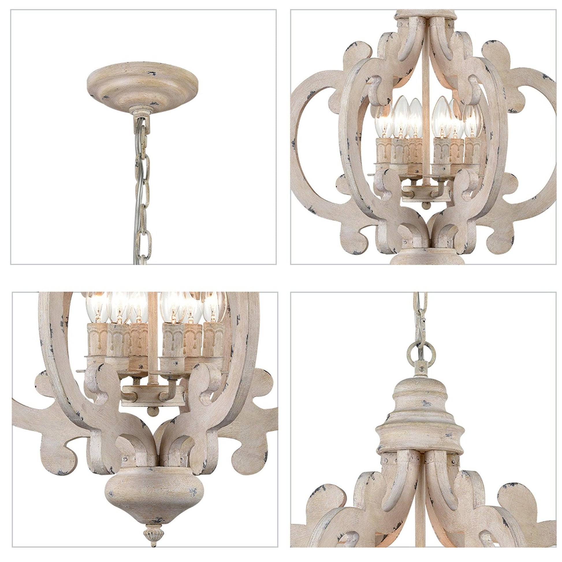 Antique White Style Chandelier - Blowlighting