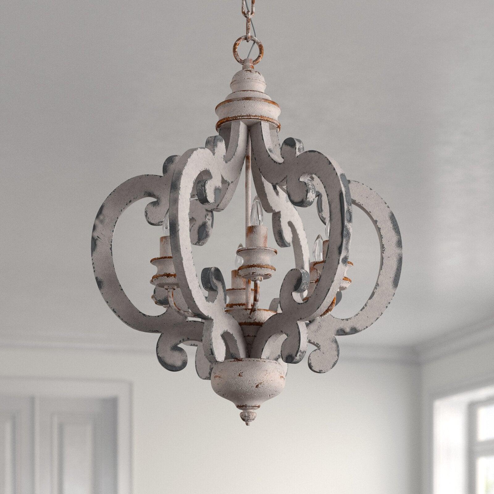 Antique White Style Chandelier - Blowlighting