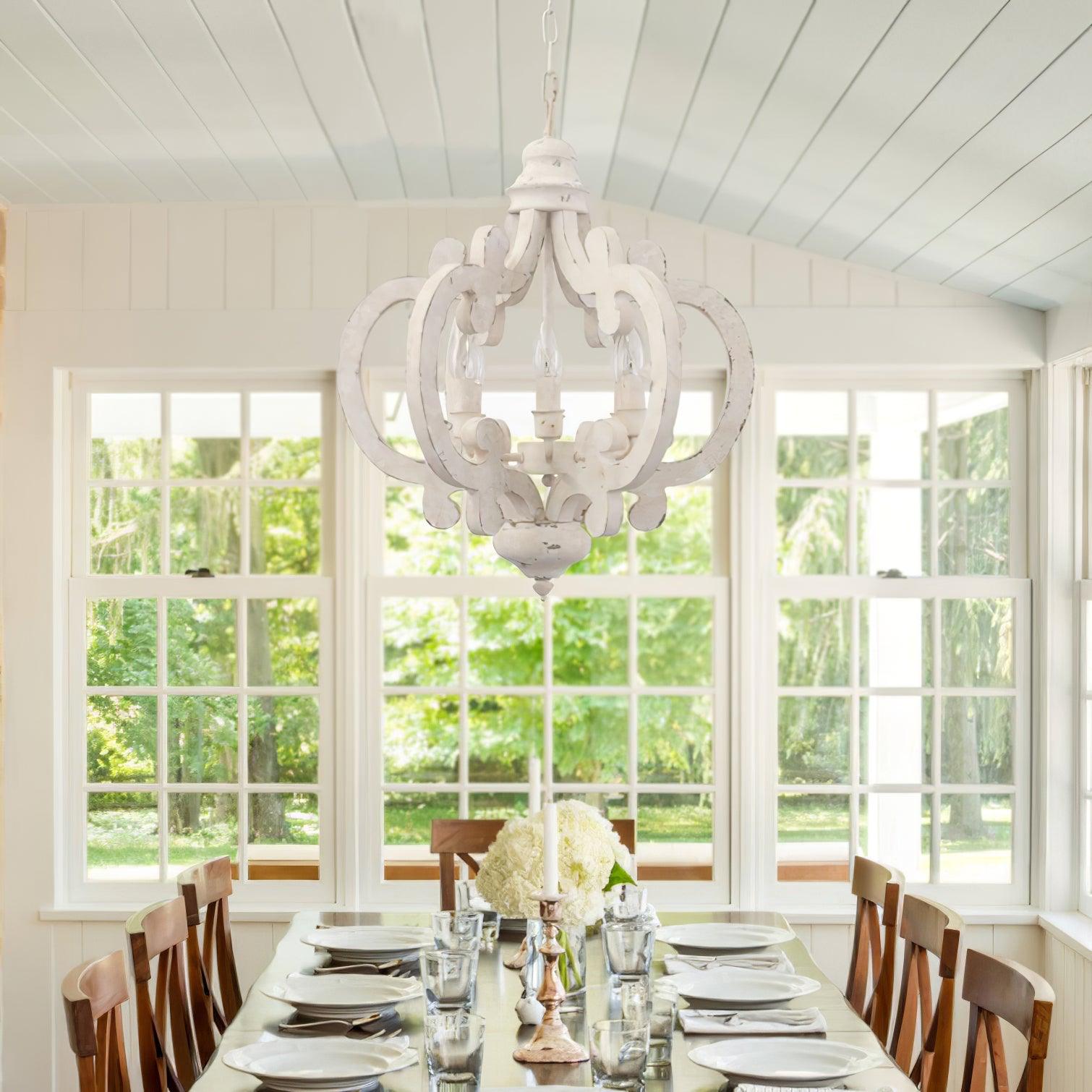 Antique White Style Chandelier - Blowlighting