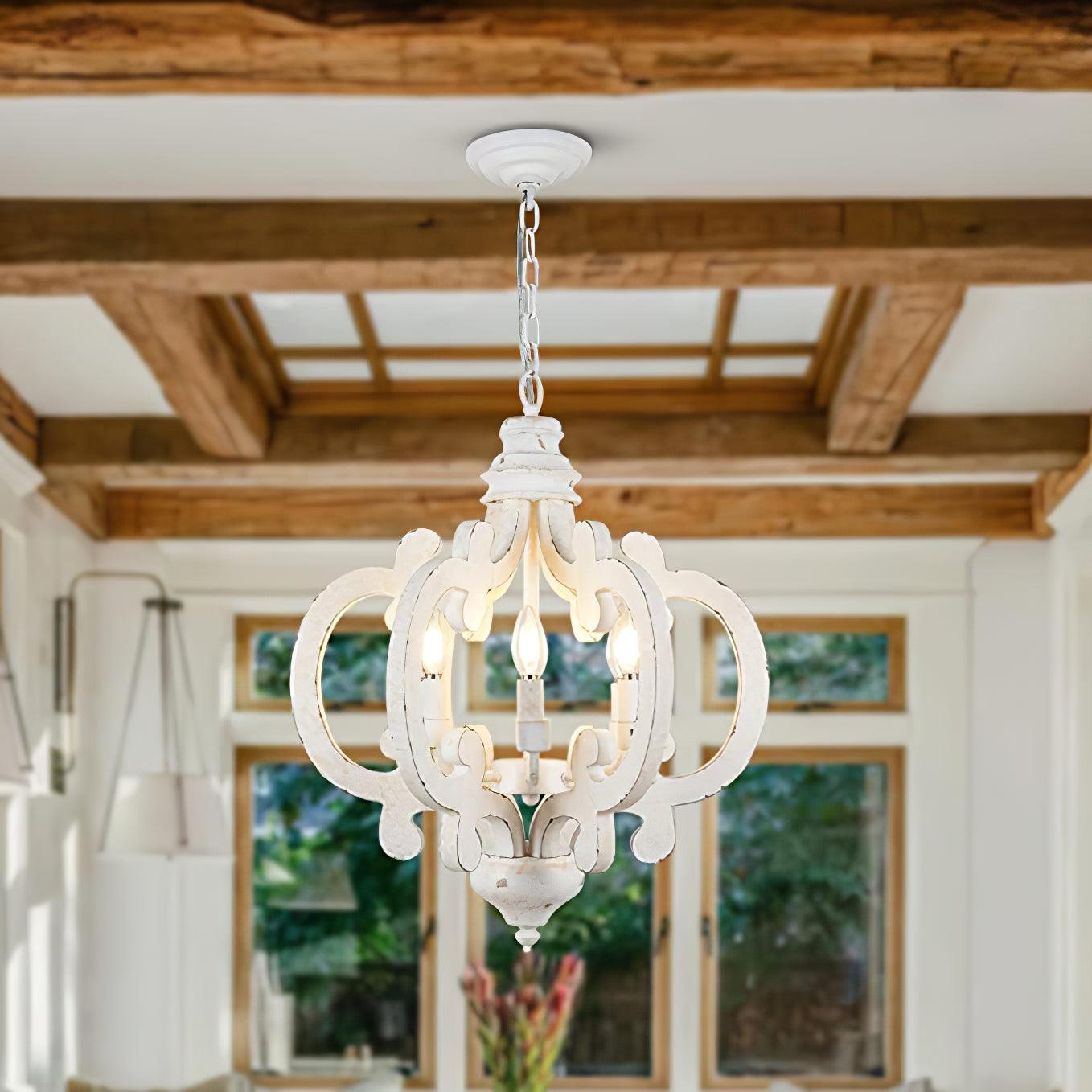 Antique White Style Chandelier - Blowlighting