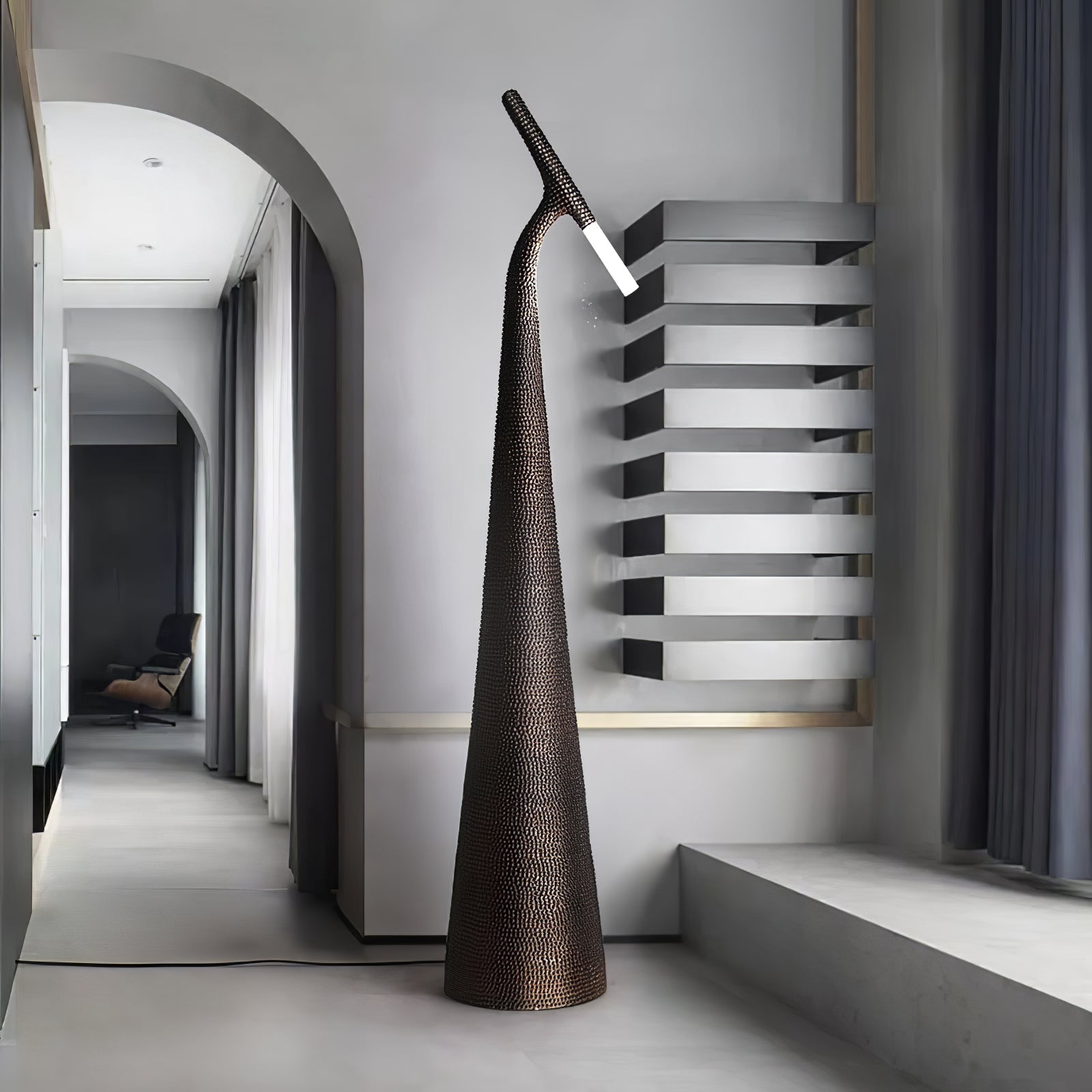 Sysolyra Textured Resin Floor Lamp - Blowlighting