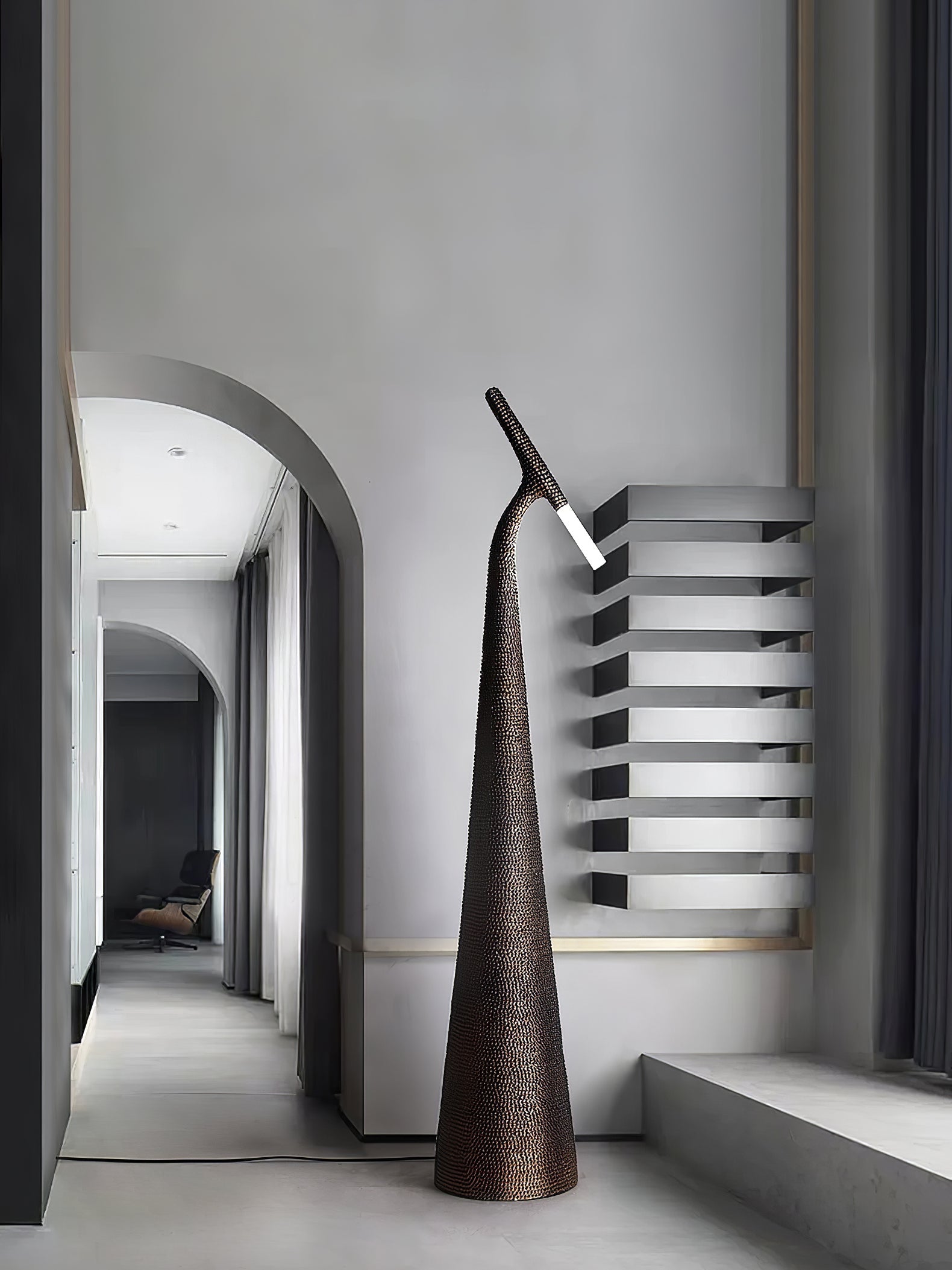 Sysolyra Textured Resin Floor Lamp - Blowlighting