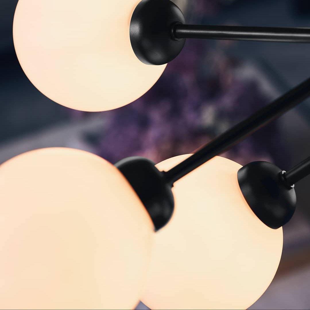 Glass Sphere Cluster Chandelier - Blowlighting