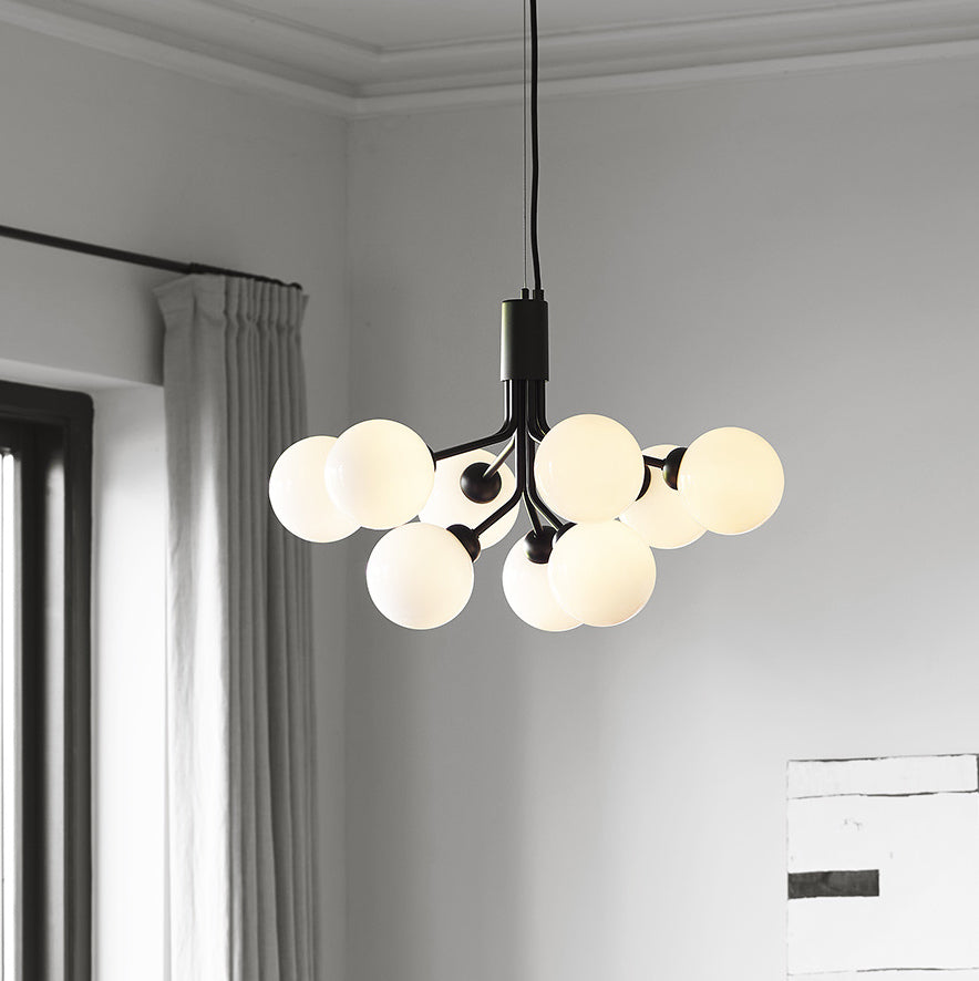 Glass Sphere Cluster Chandelier - Blowlighting