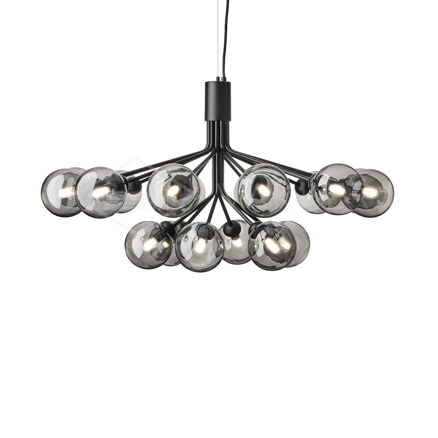 Glass Sphere Cluster Chandelier - Blowlighting