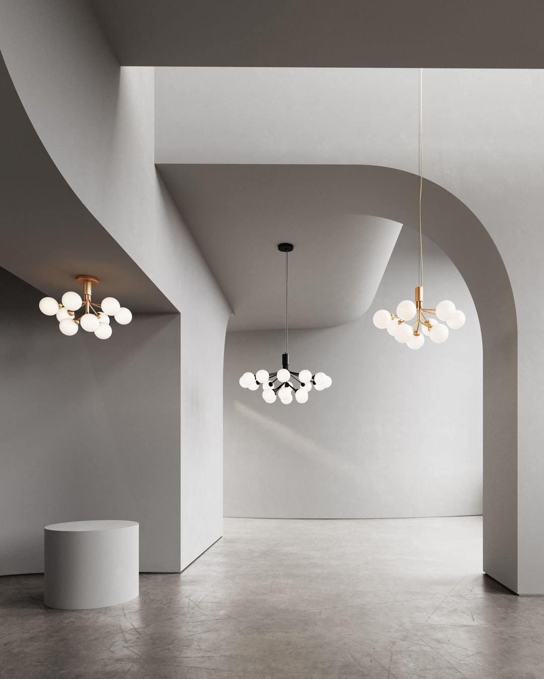 Glass Sphere Cluster Chandelier - Blowlighting