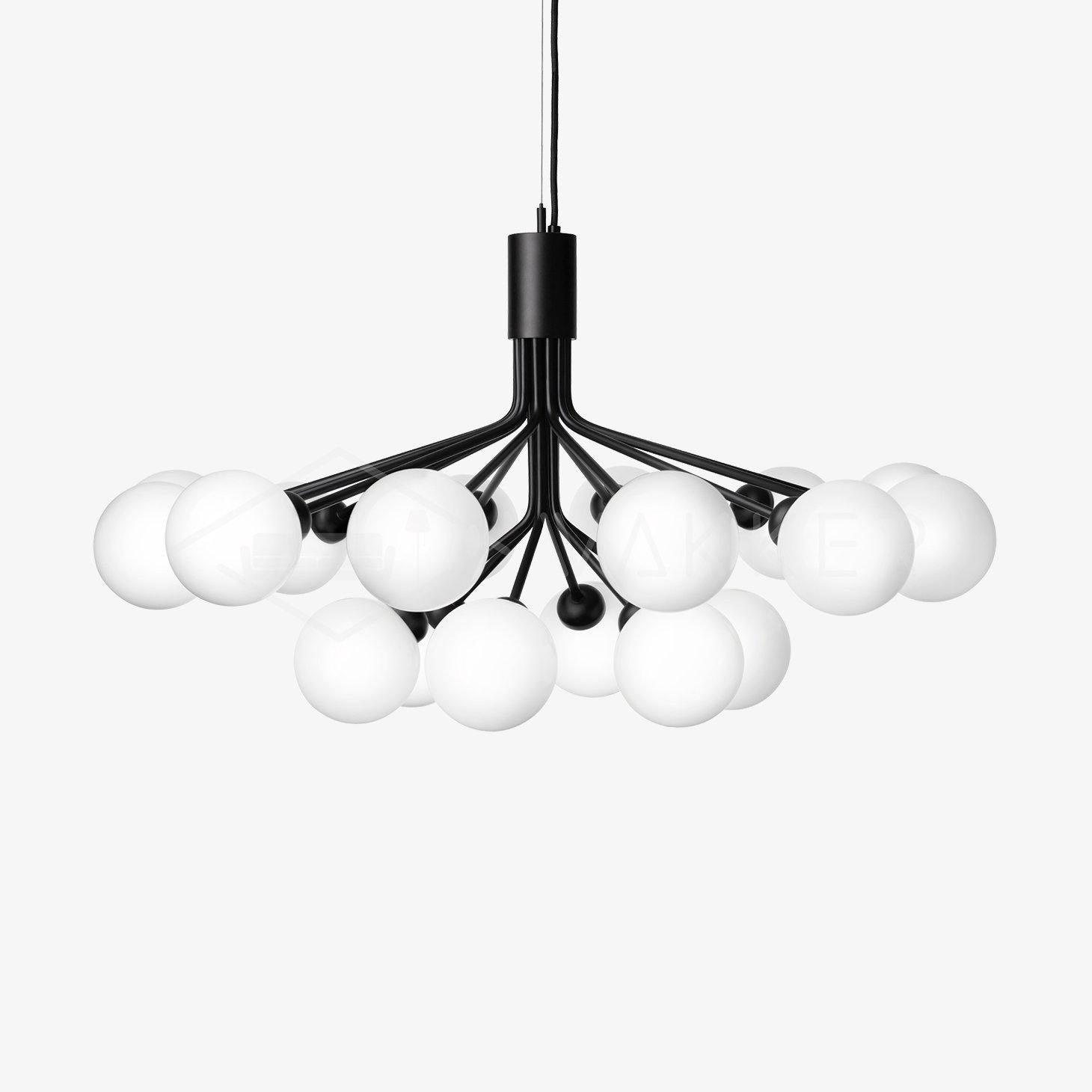 Glass Sphere Cluster Chandelier - Blowlighting