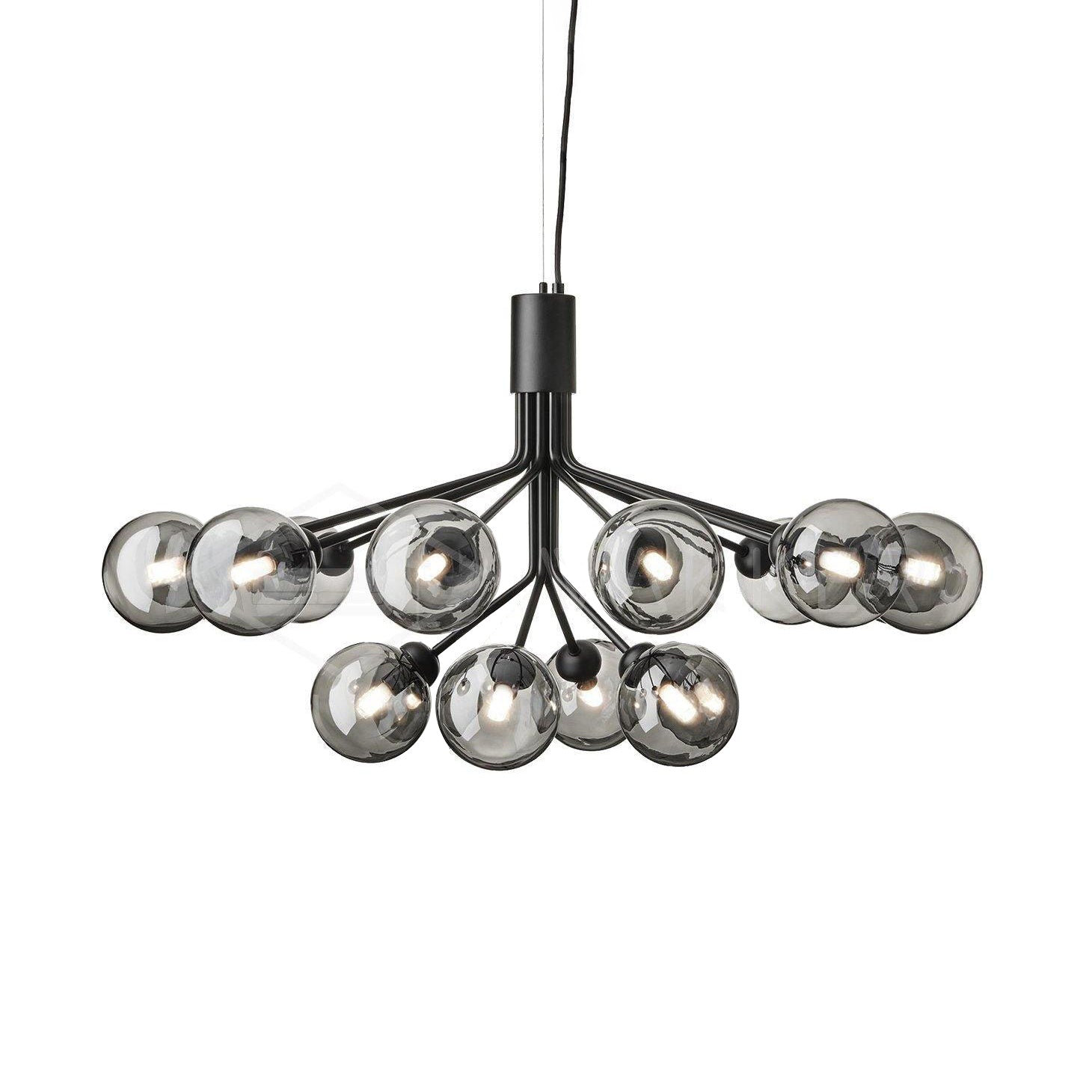 Glass Sphere Cluster Chandelier - Blowlighting