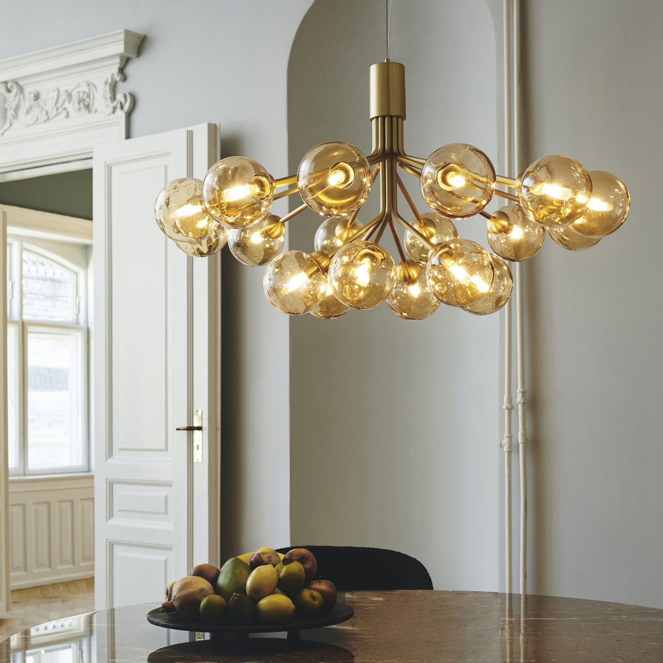 Glass Sphere Cluster Chandelier - Blowlighting