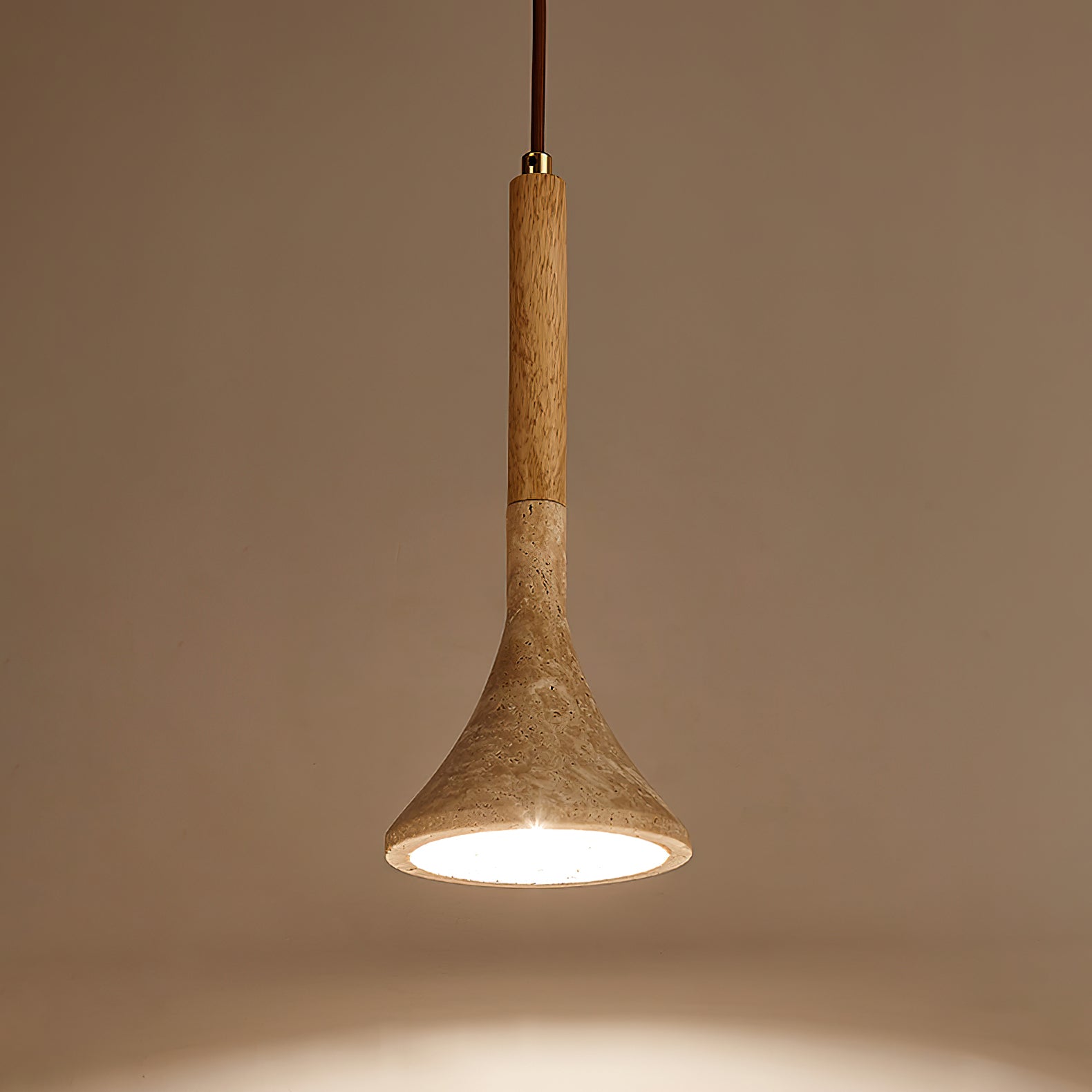 Ilnoren Minimalist Travertine Pendant Light - Blowlighting