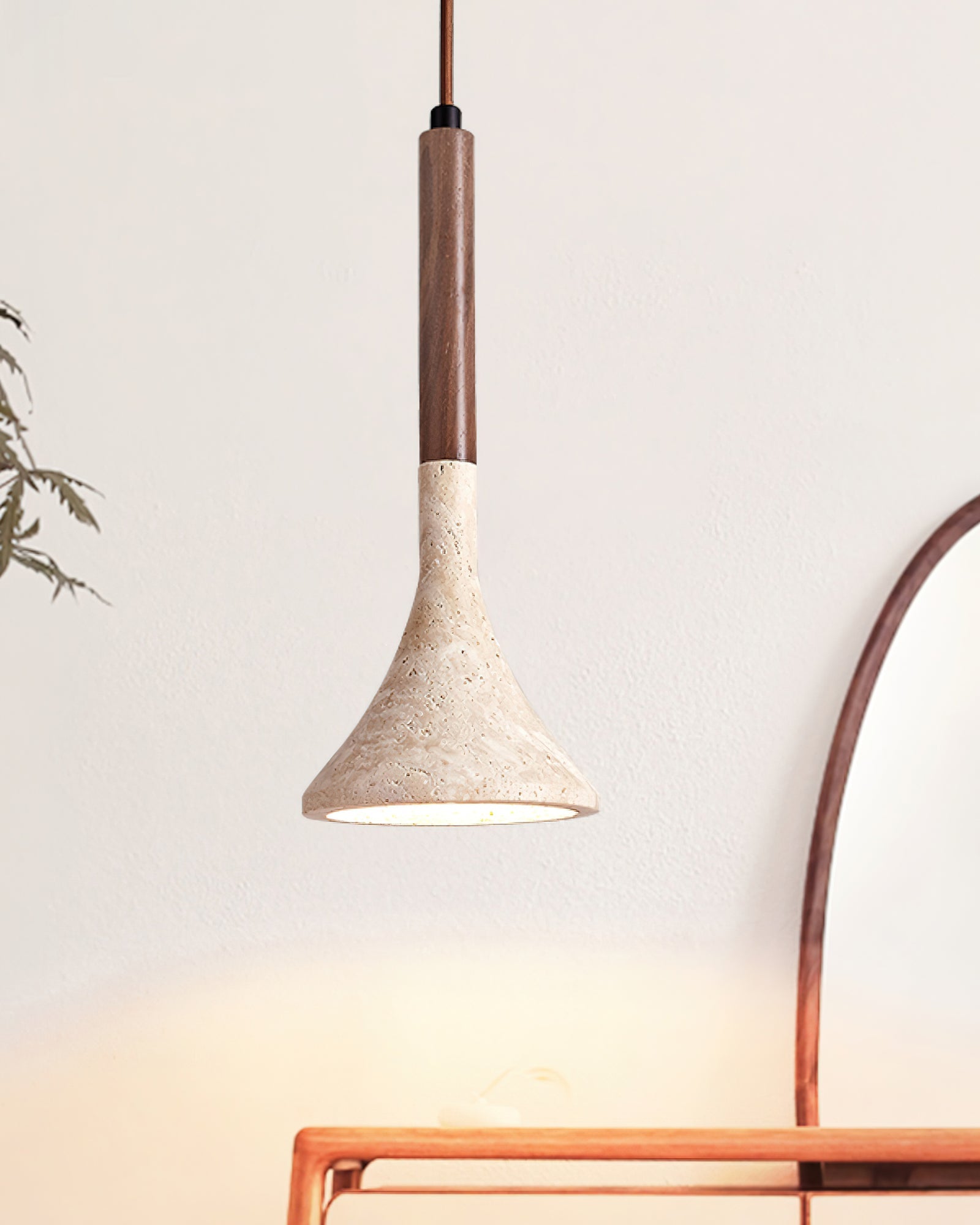 Ilnoren Minimalist Travertine Pendant Light - Blowlighting