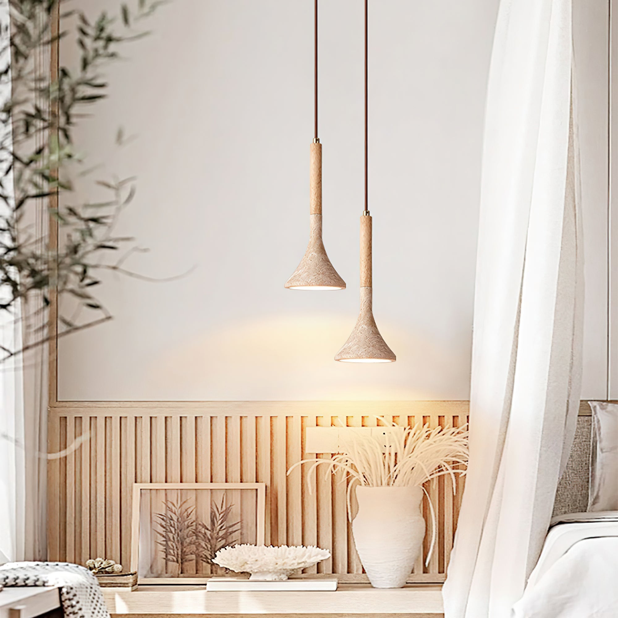 Ilnoren Minimalist Travertine Pendant Light - Blowlighting