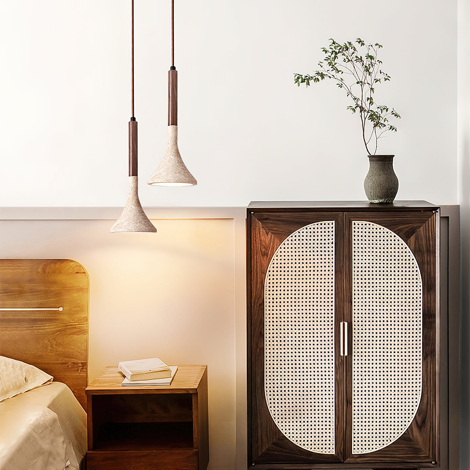 Ilnoren Minimalist Travertine Pendant Light - Blowlighting