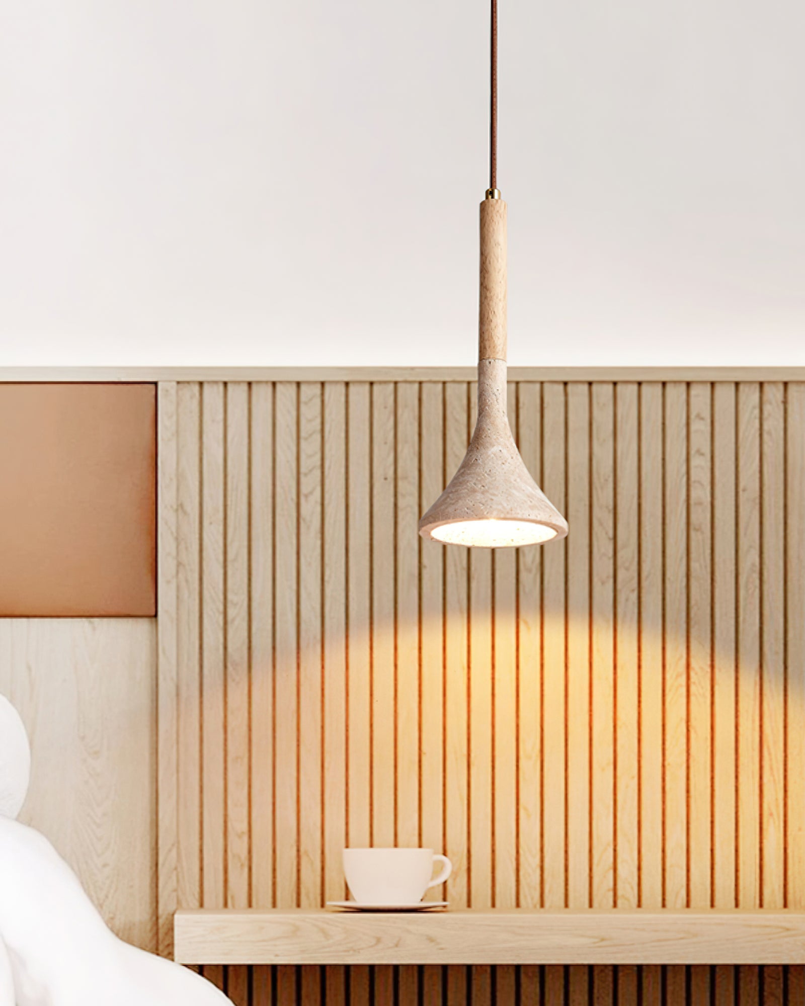 Ilnoren Minimalist Travertine Pendant Light - Blowlighting