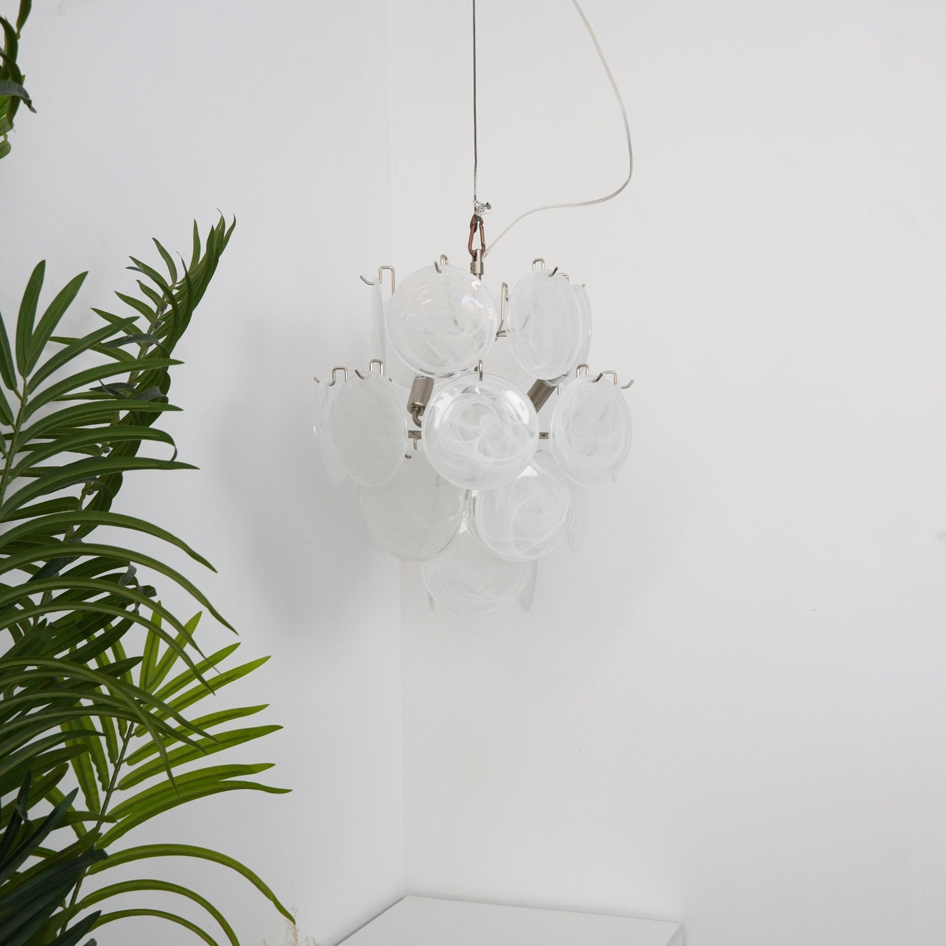 Aurora Chandelier Apricot Murano Glass Disc Layered Artistic - Blowlighting