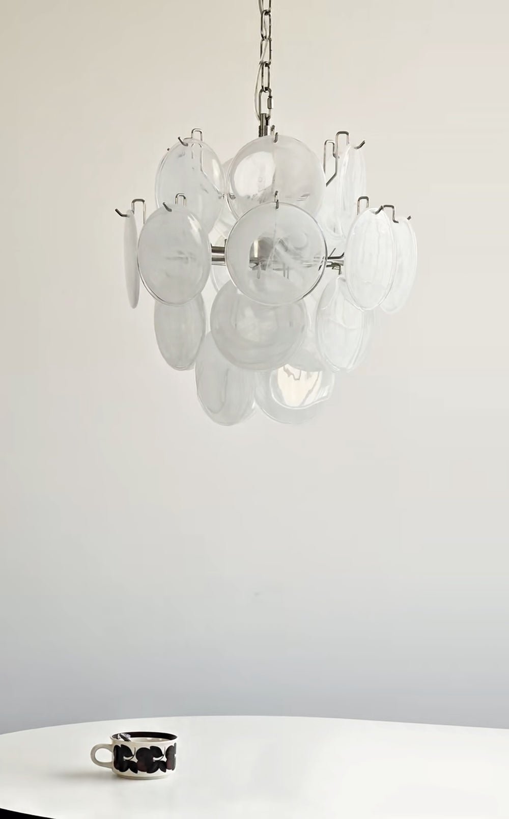 Aurora Chandelier Apricot Murano Glass Disc Layered Artistic - Blowlighting