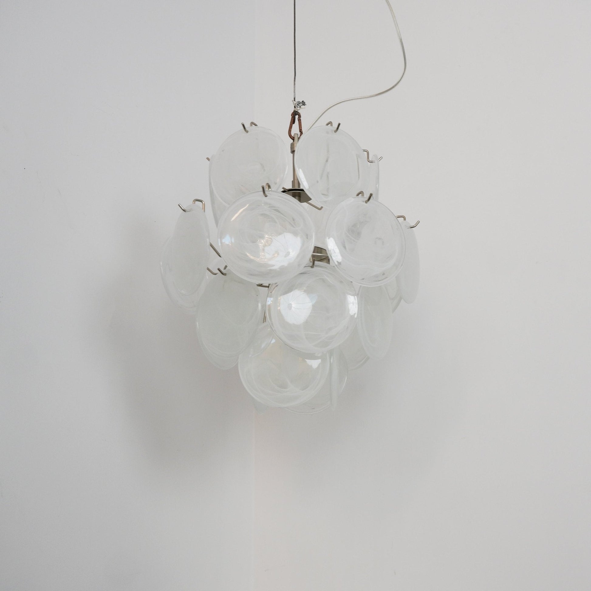 Aurora Chandelier Apricot Murano Glass Disc Layered Artistic - Blowlighting