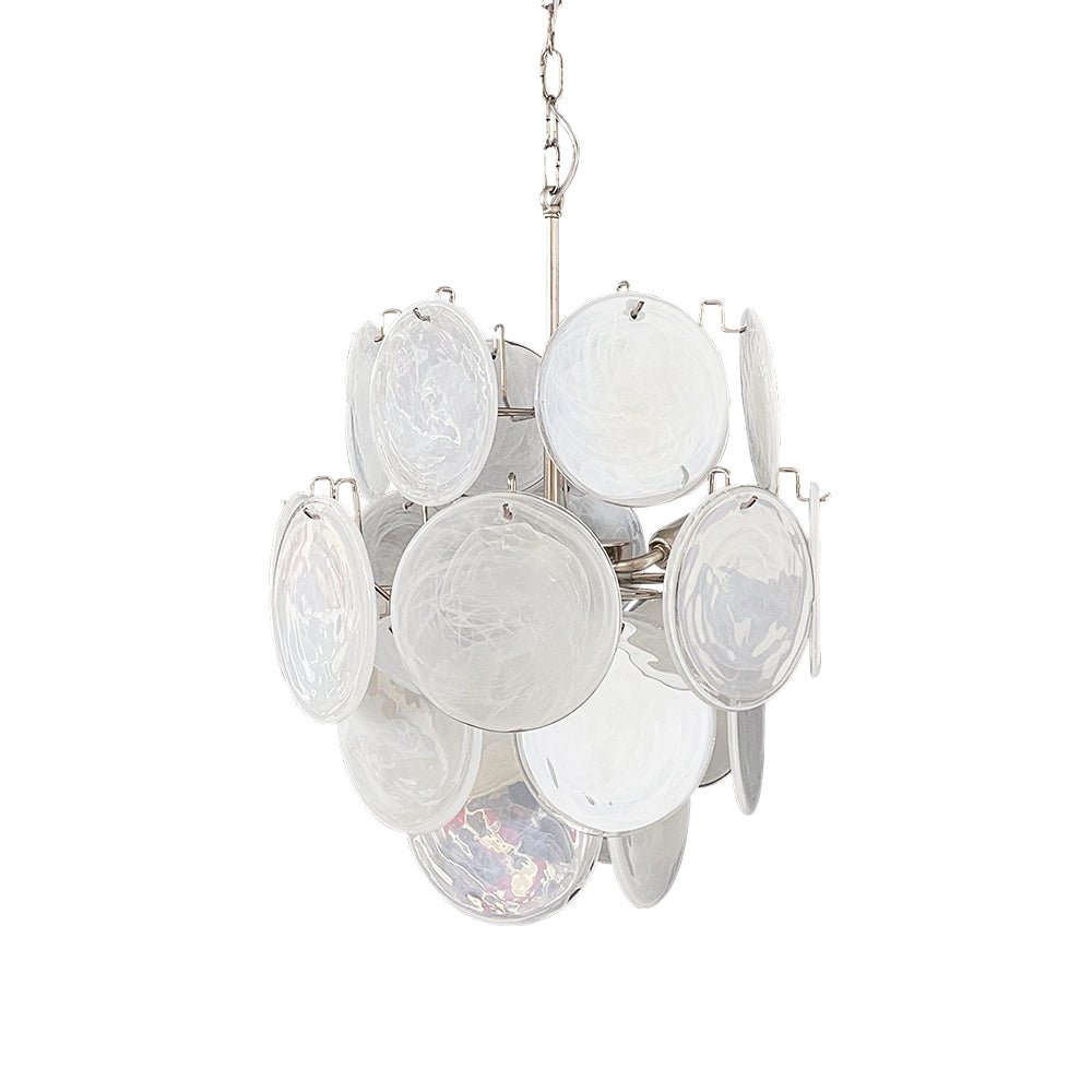 Aurora Chandelier Apricot Murano Glass Disc Layered Artistic - Blowlighting
