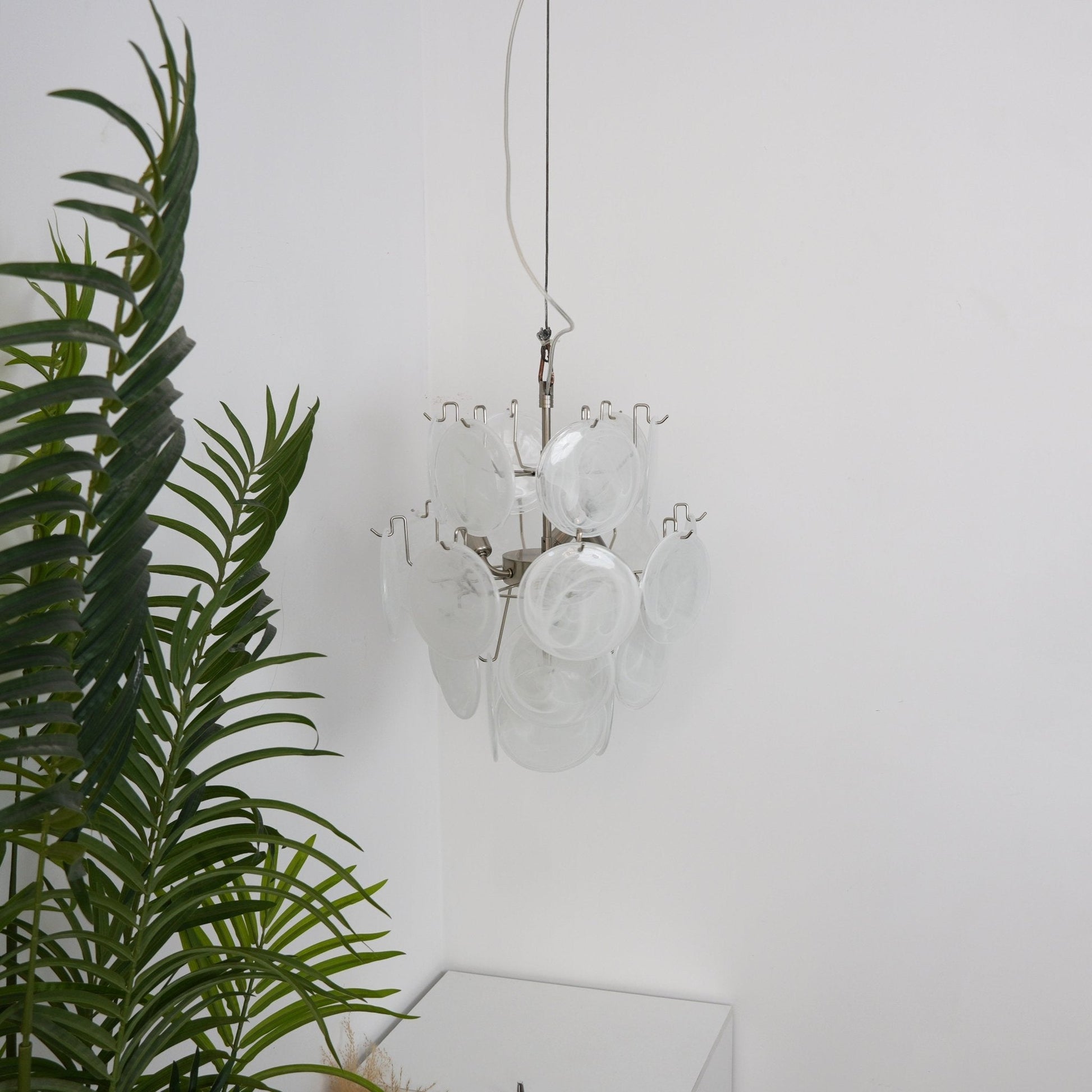 Aurora Chandelier Apricot Murano Glass Disc Layered Artistic - Blowlighting