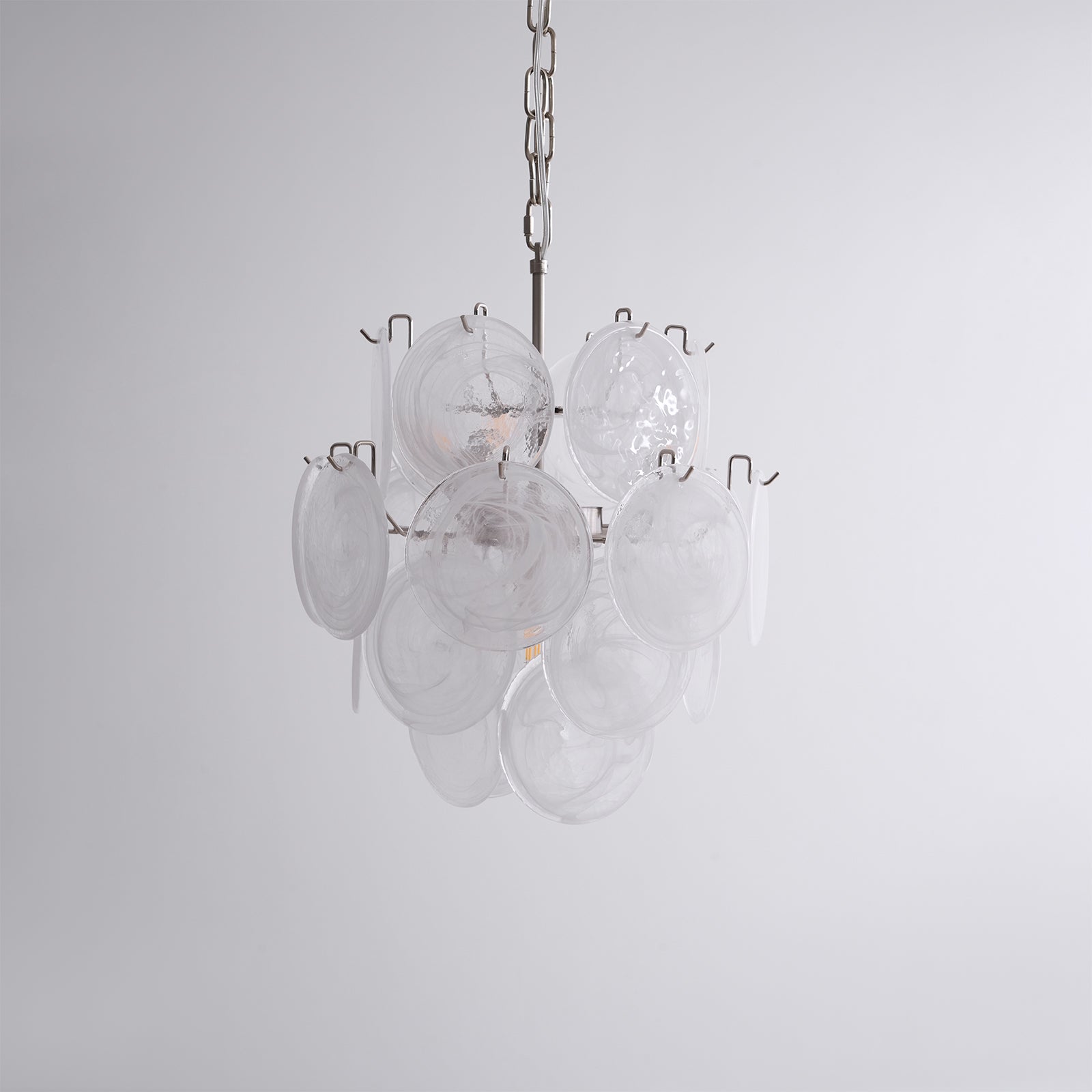 Aurora Chandelier Apricot Murano Glass Disc Layered Artistic - Blowlighting
