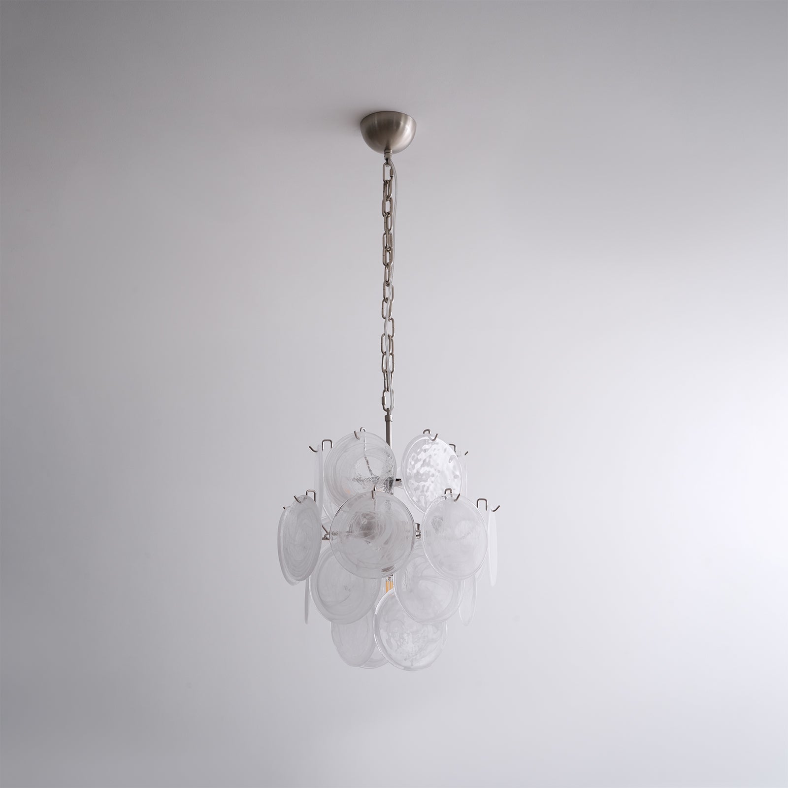 Aurora Chandelier Apricot Murano Glass Disc Layered Artistic - Blowlighting