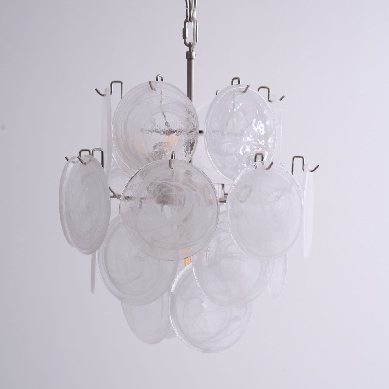Aurora Chandelier Apricot Murano Glass Disc Layered Artistic - Blowlighting