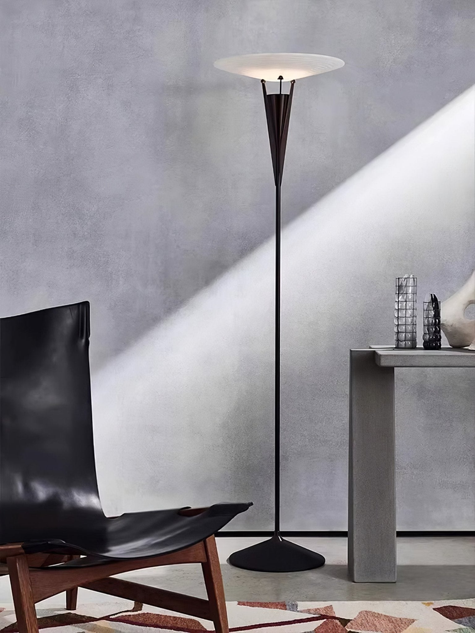 Veloros Cone Alabaster Floor Lamp - Blowlighting