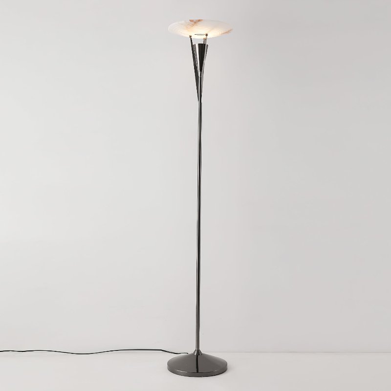 Veloros Cone Alabaster Floor Lamp - Blowlighting