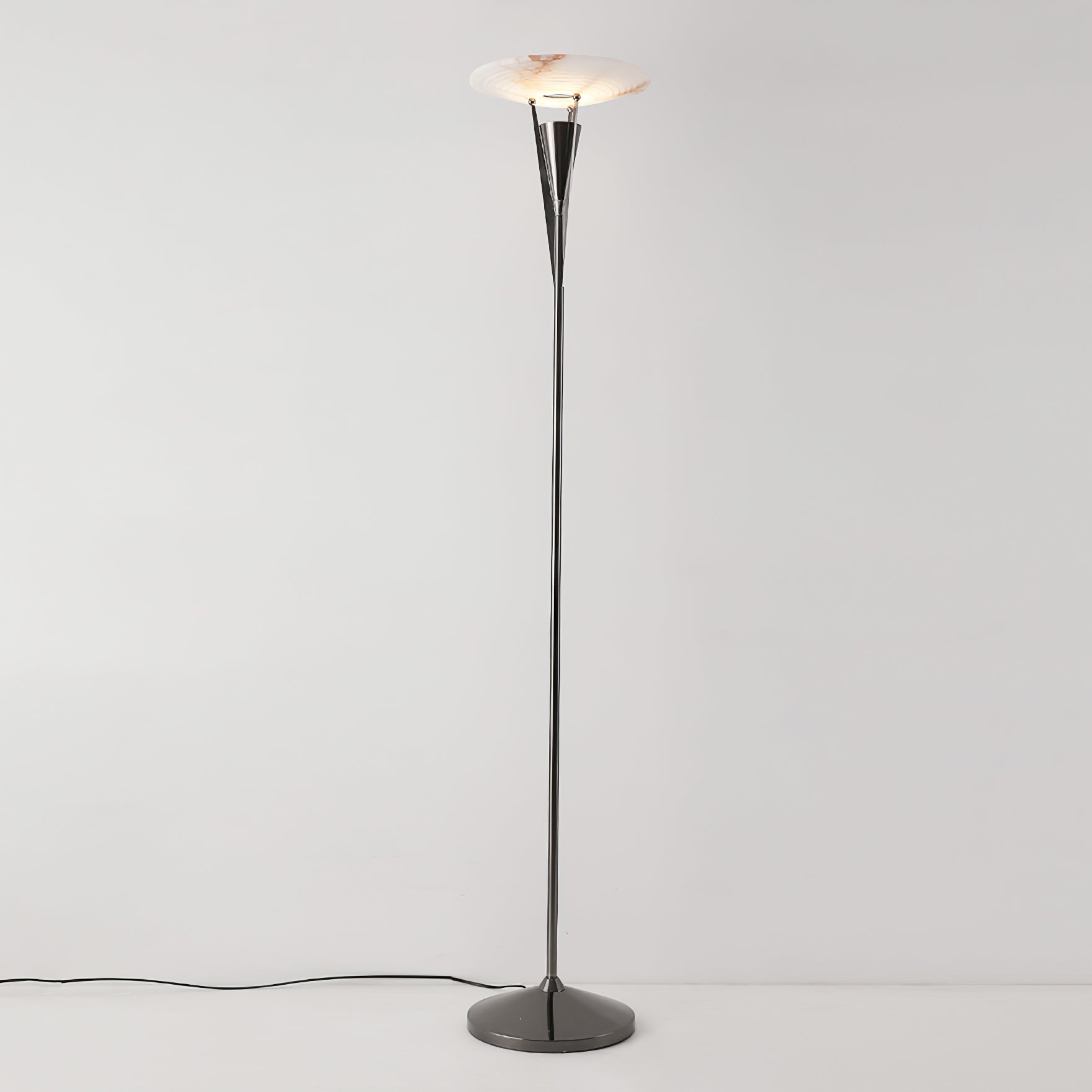 Veloros Cone Alabaster Floor Lamp - Blowlighting