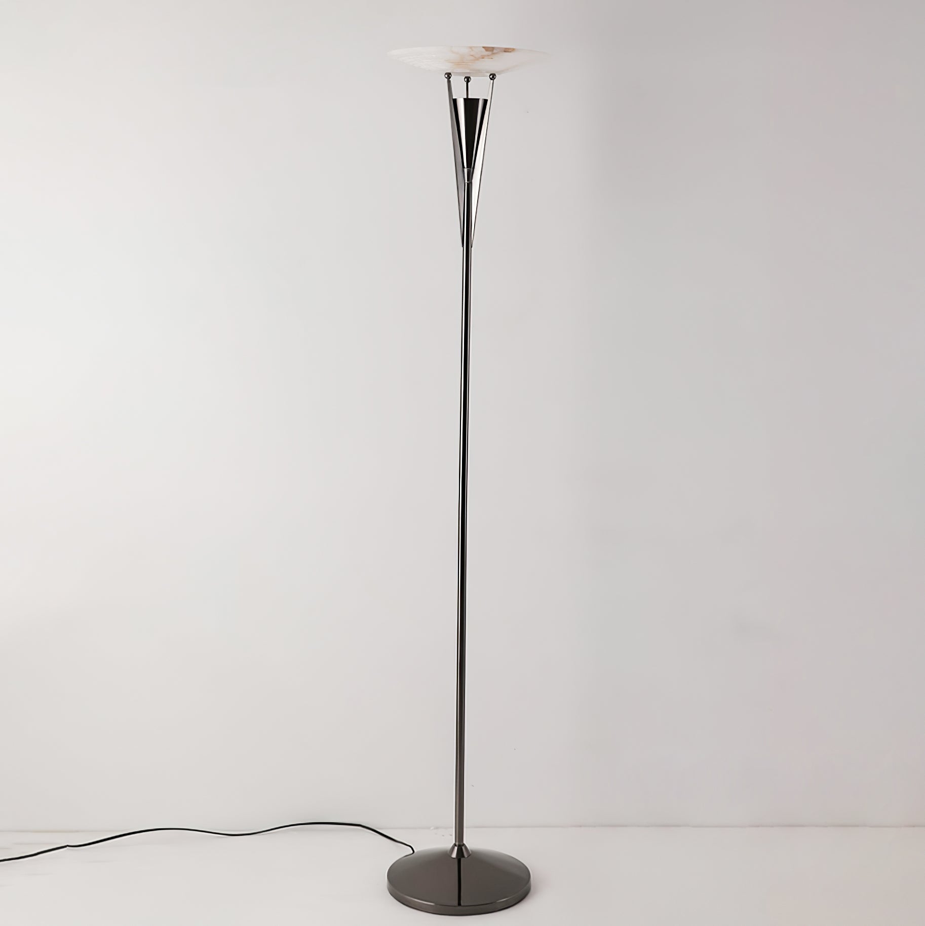 Veloros Cone Alabaster Floor Lamp - Blowlighting