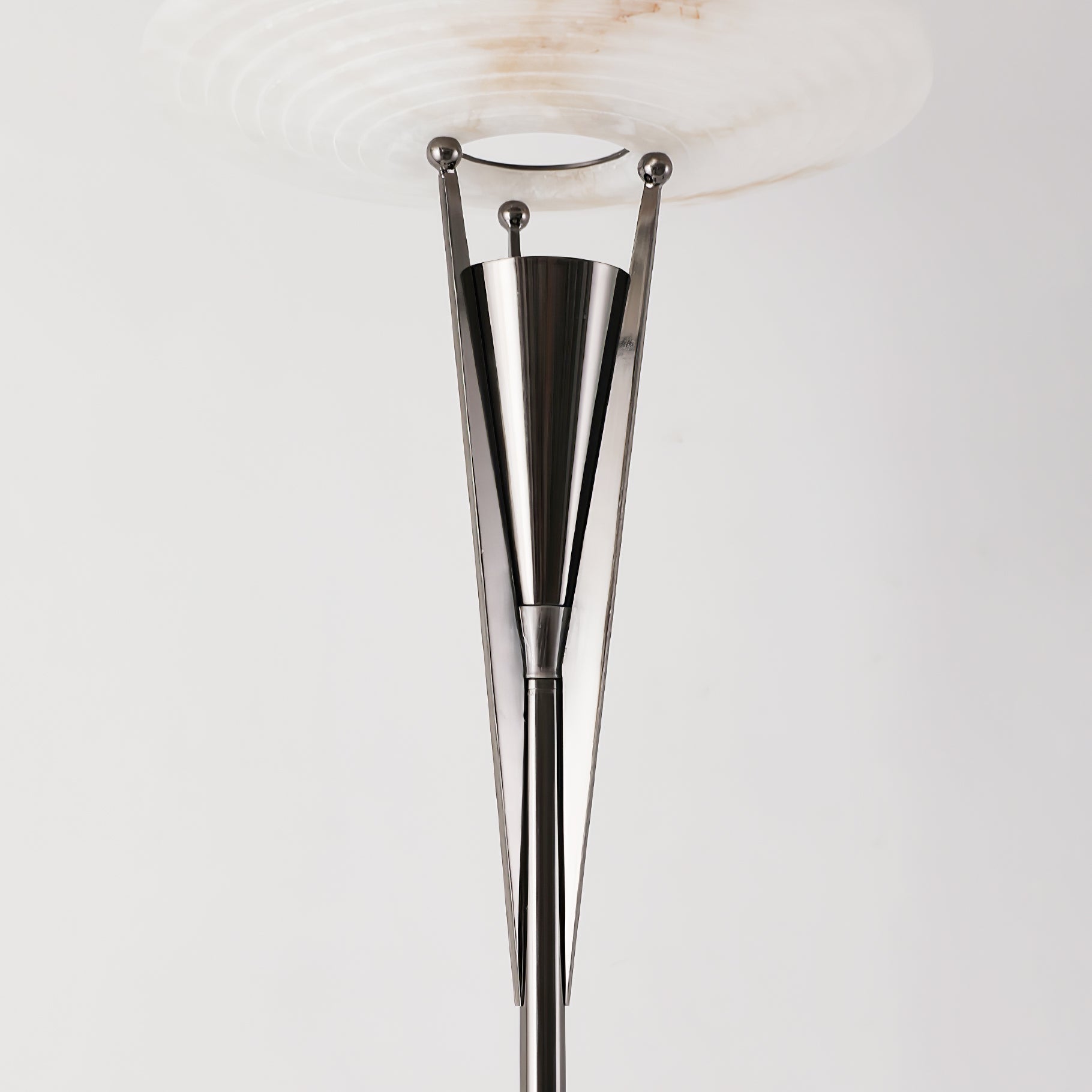 Veloros Cone Alabaster Floor Lamp - Blowlighting