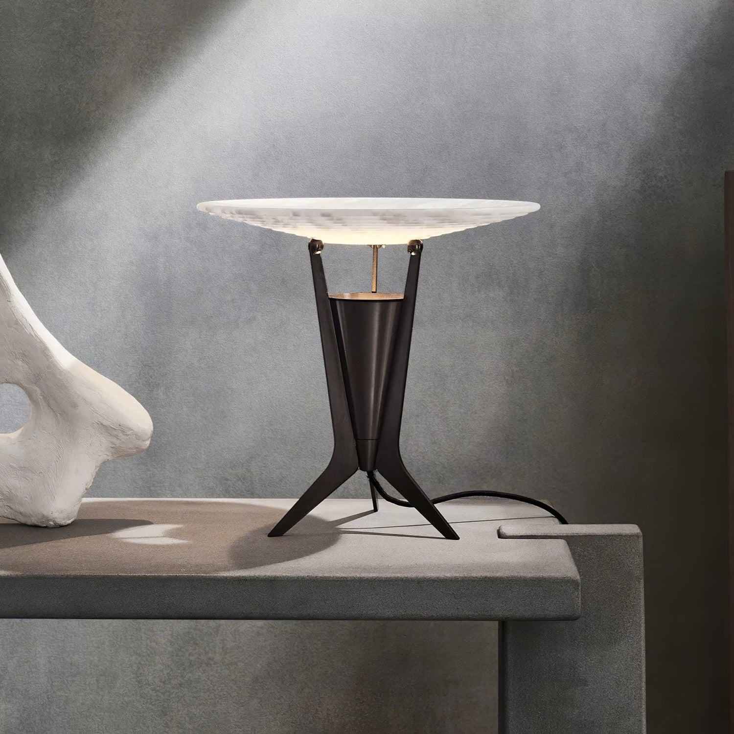 Eurtalus Alabaster Top Table Lamp - Blowlighting