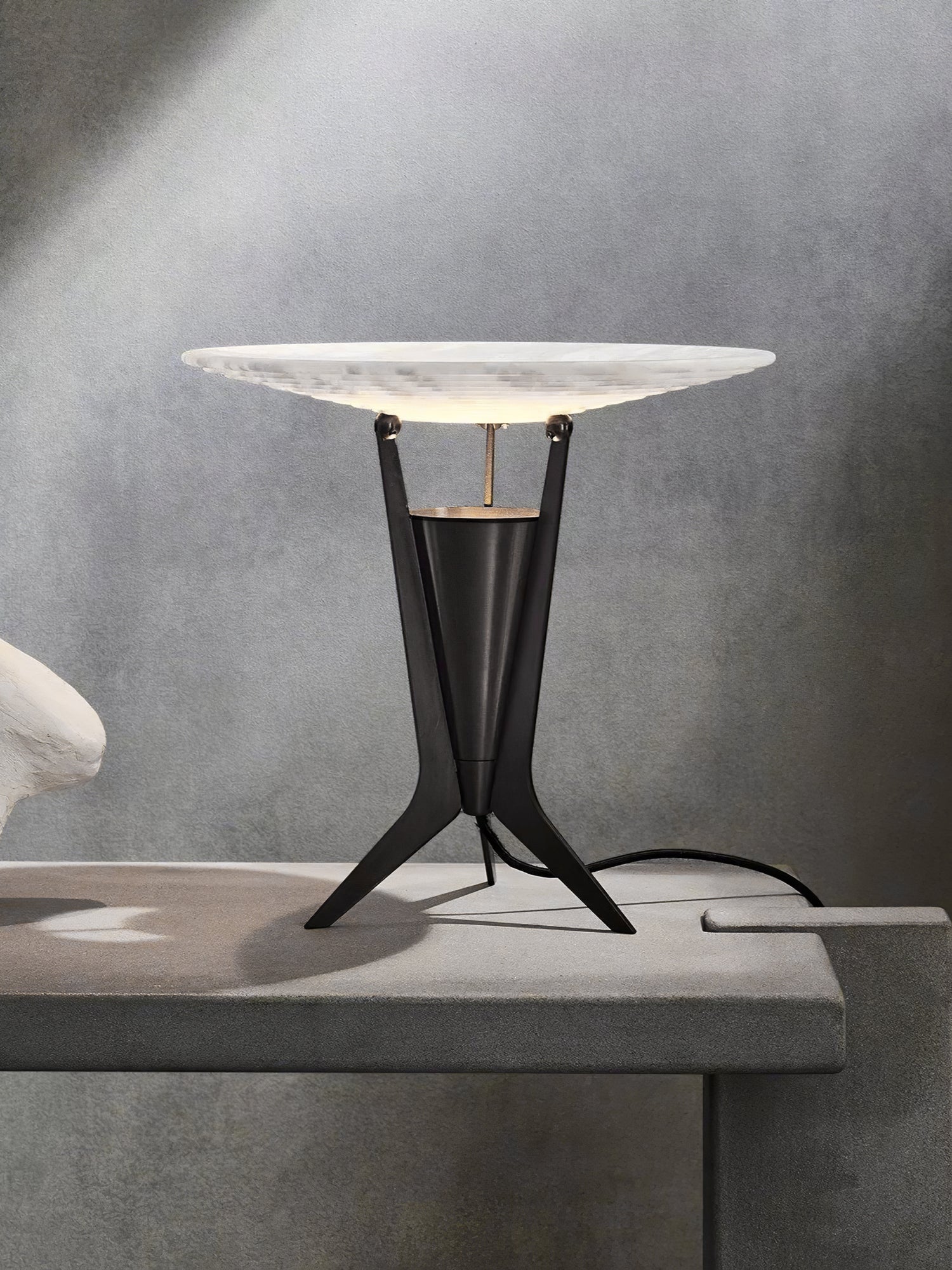 Eurtalus Alabaster Top Table Lamp - Blowlighting