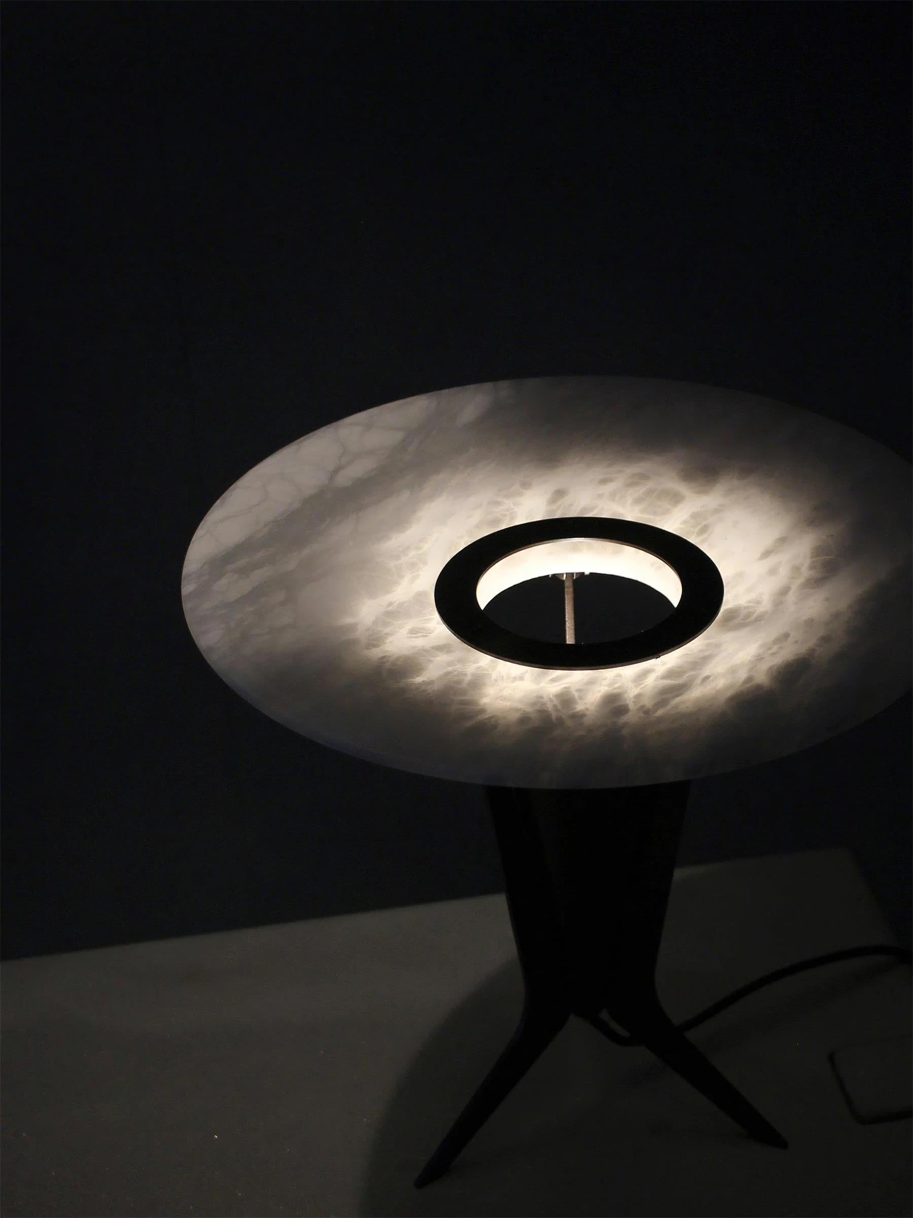 Eurtalus Alabaster Top Table Lamp - Blowlighting