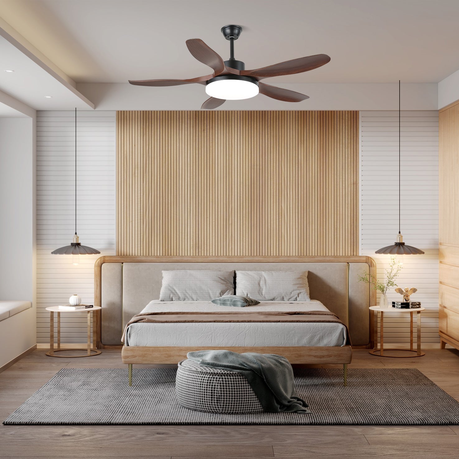 Dario Minimalist Wood Ceiling Fan Light - Blowlighting