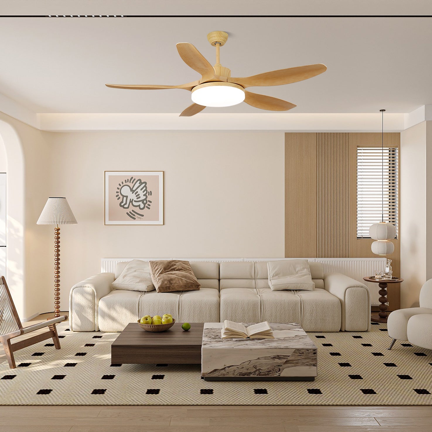 Dario Minimalist Wood Ceiling Fan Light - Blowlighting