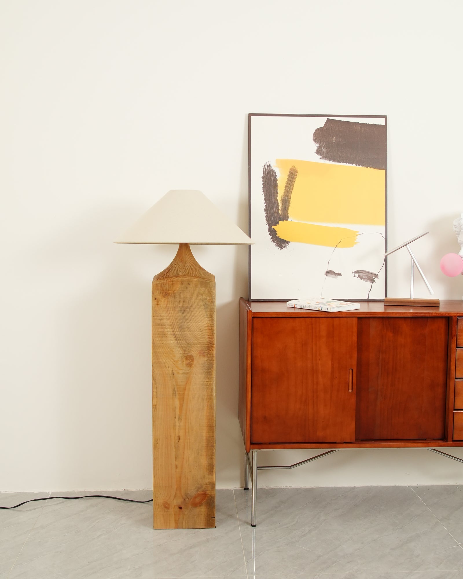 Rustica Timber Column Floor Lamp - Blowlighting