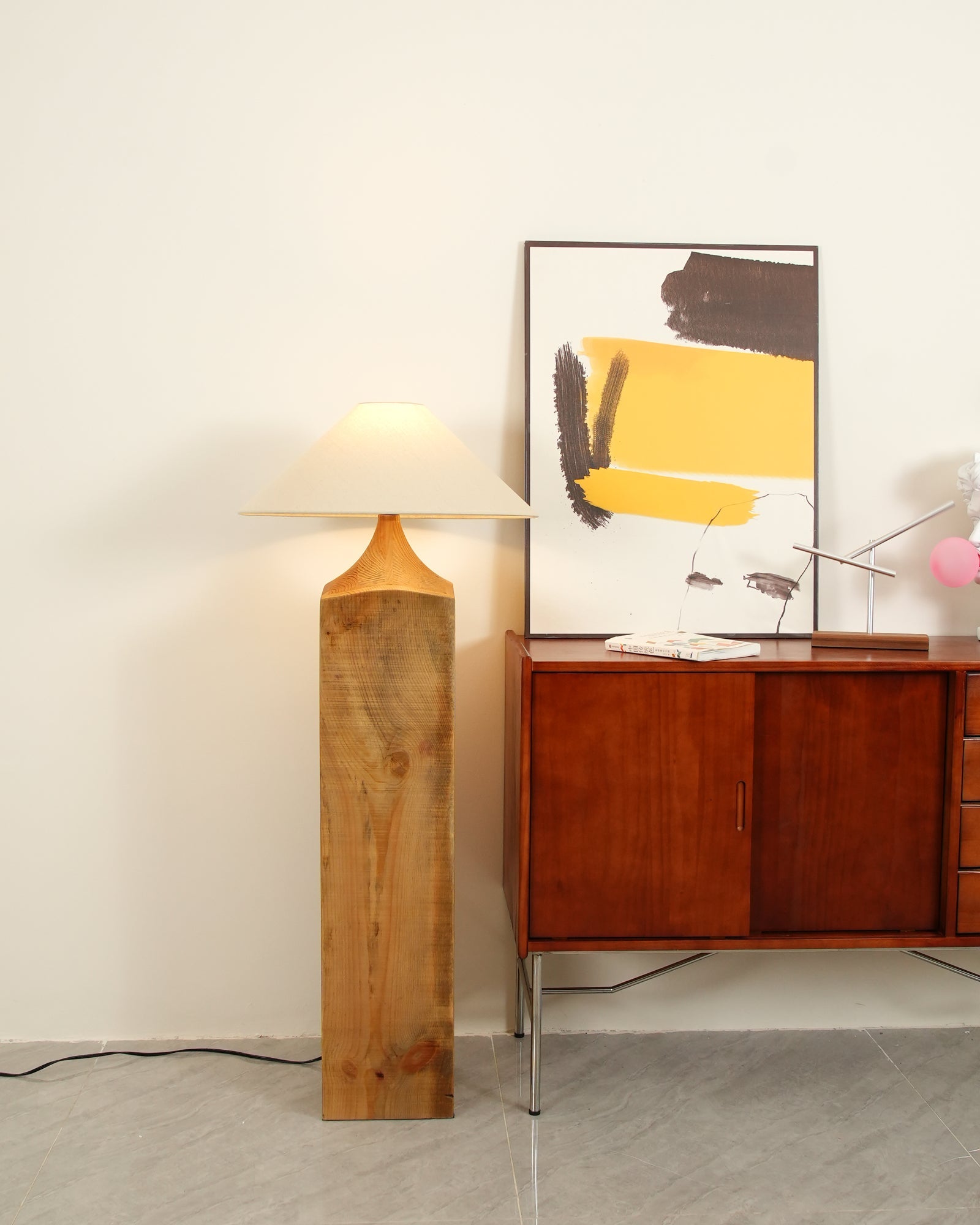 Rustica Timber Column Floor Lamp - Blowlighting