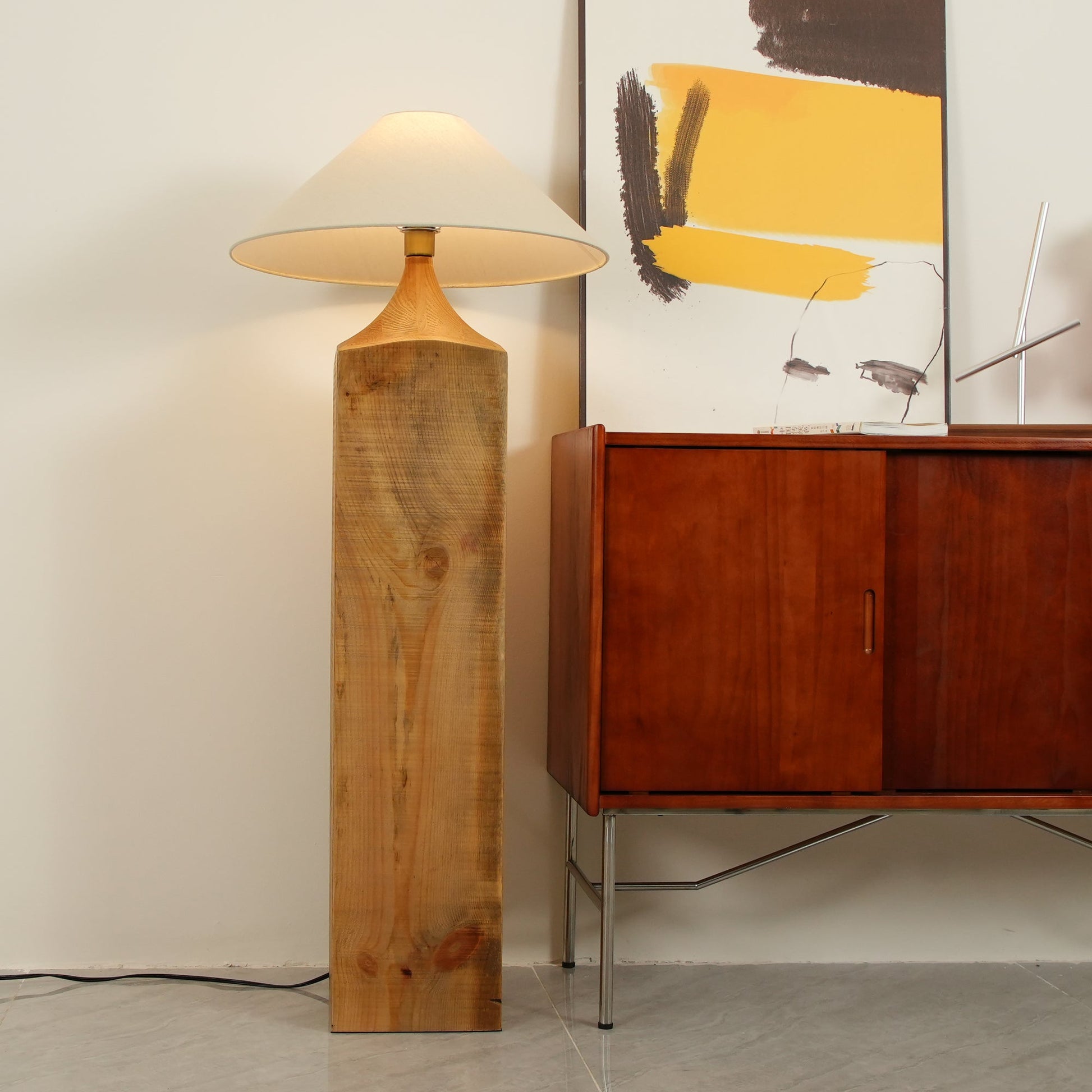 Rustica Timber Column Floor Lamp - Blowlighting