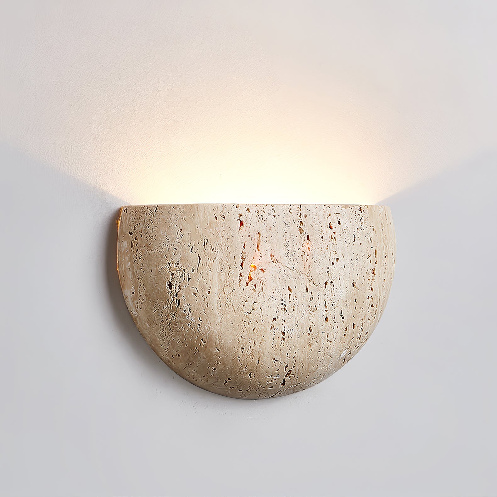 Armarel Half Moon Travertine Wall Light - Blowlighting