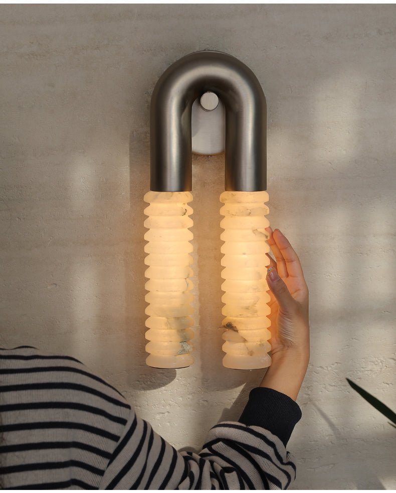 Arc Ridge Alabaster Wall Sconce - Vakkerlight