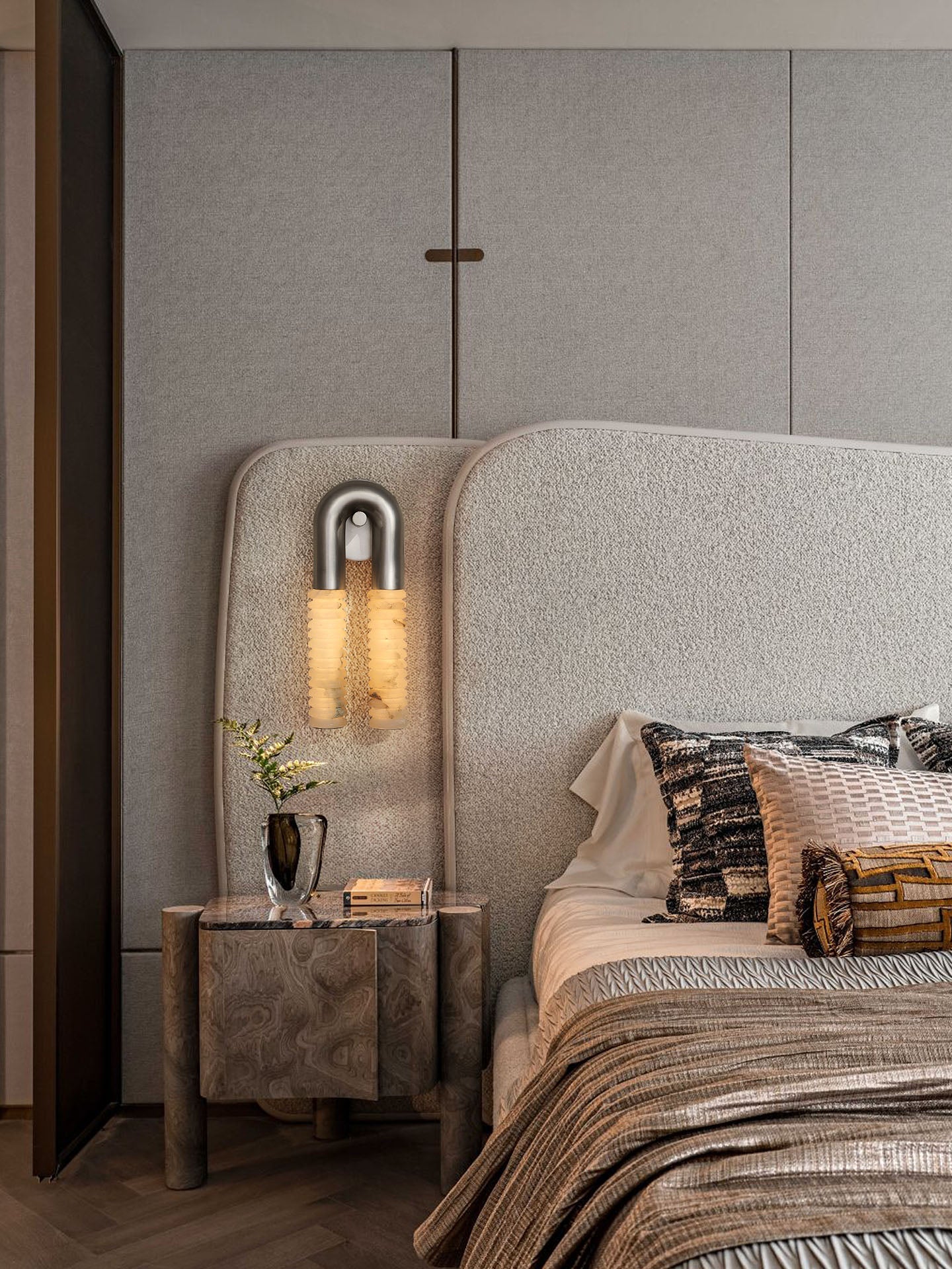 Arc Ridge Alabaster Wall Sconce - Vakkerlight