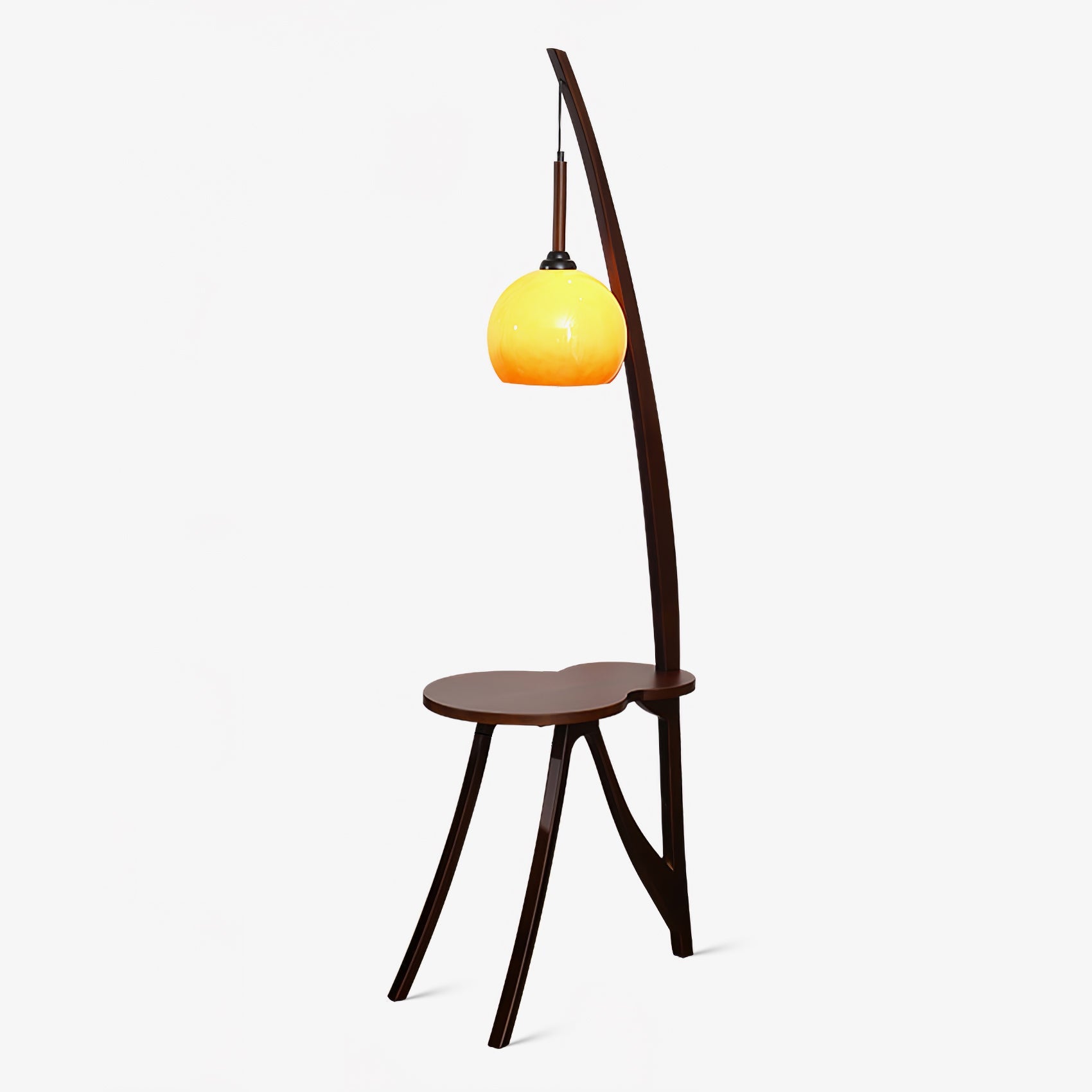 Arc Wood Hanging Floor Lamp - Blowlighting